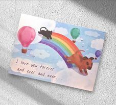 吉家有貓 主題系列 明信片（雙面有圖）   彩虹橋