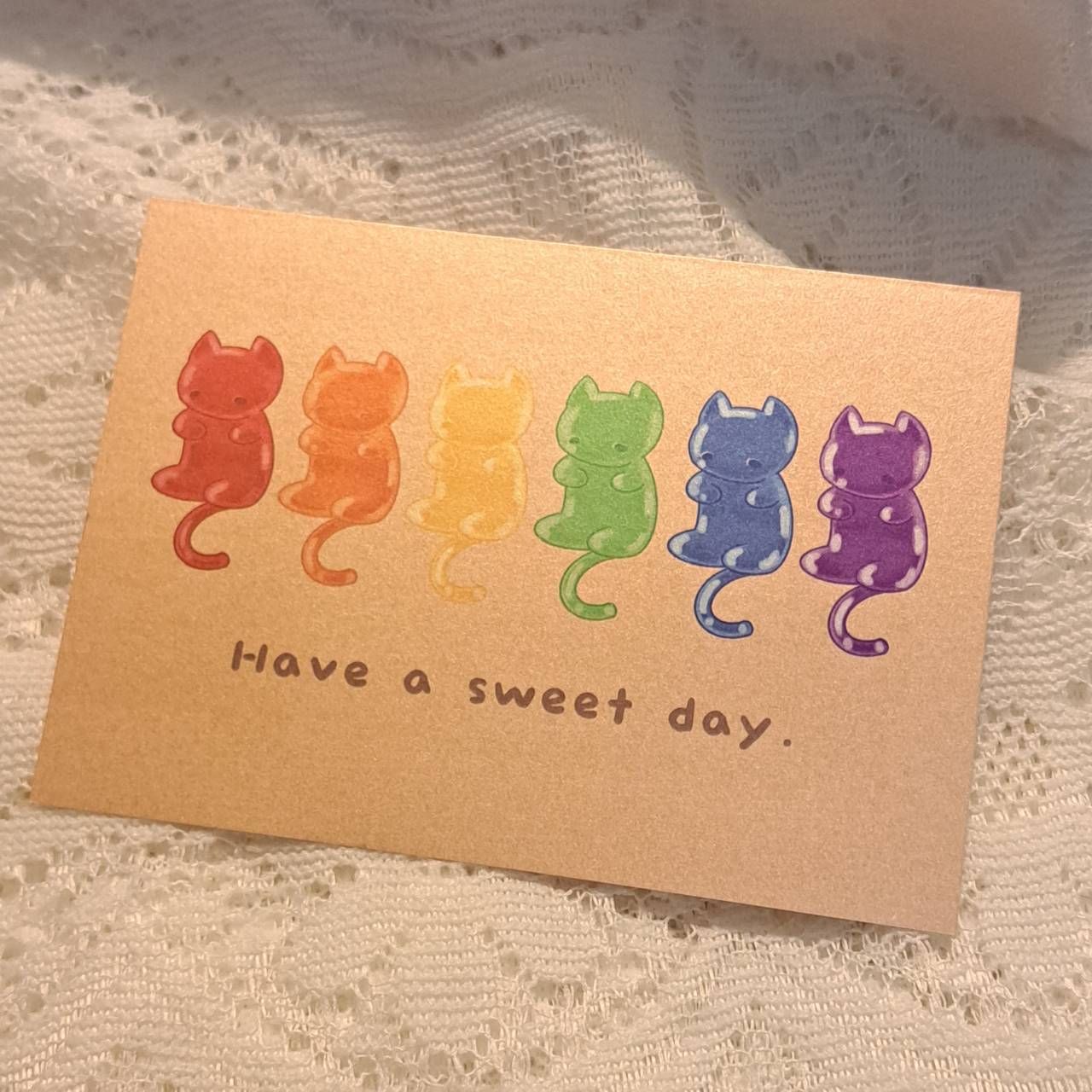 彩虹小貓gummies 明信片