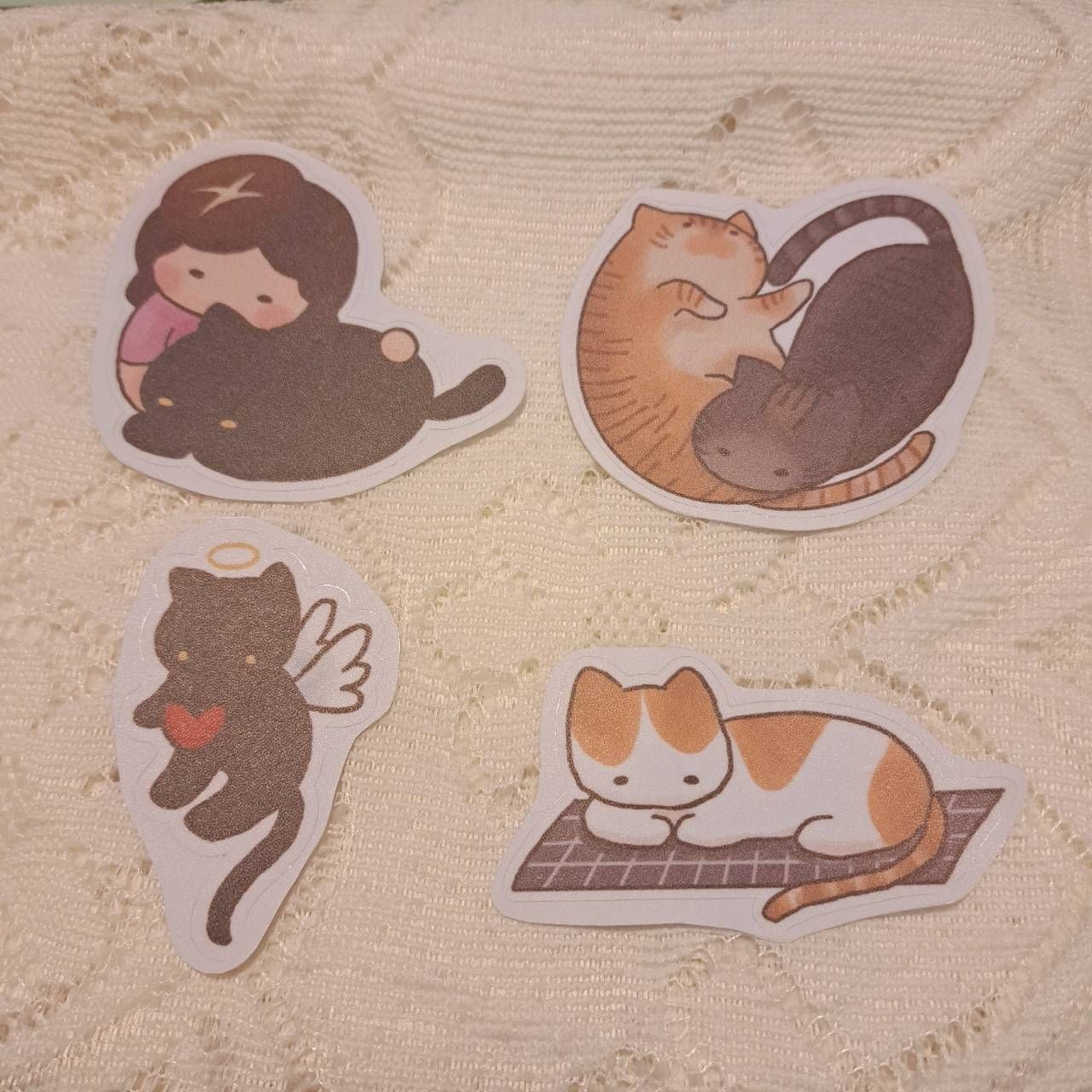 吉家有貓 陪伴系列 貼紙  PVC防水霧面貼紙
