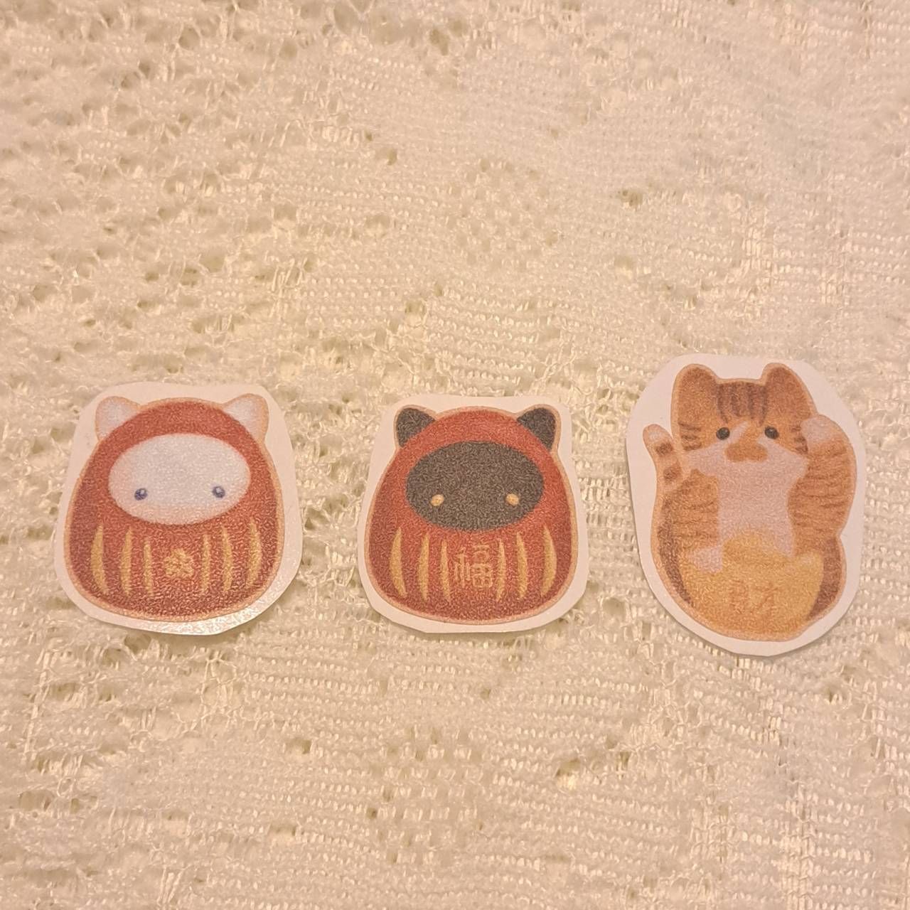 吉家有貓 新年系列 小貼紙  PVC防水霧面貼紙