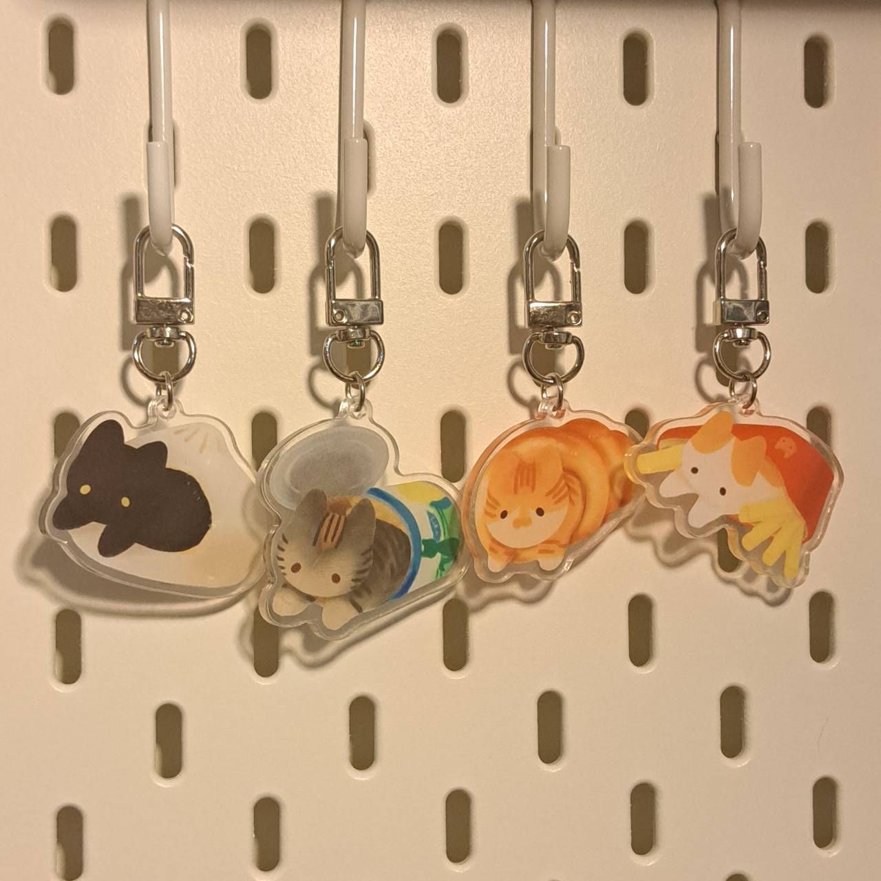 吉家有貓 食物系列 雙層雙面壓克力吊飾