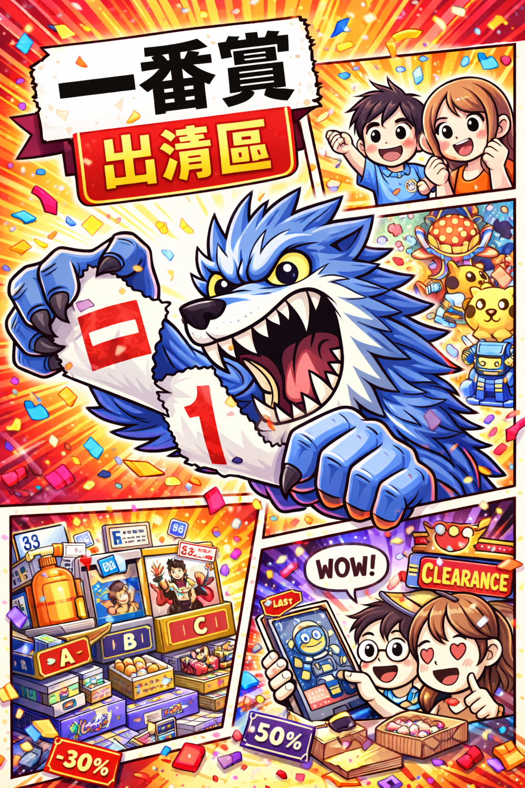 線上抽出貨多出來的籤~