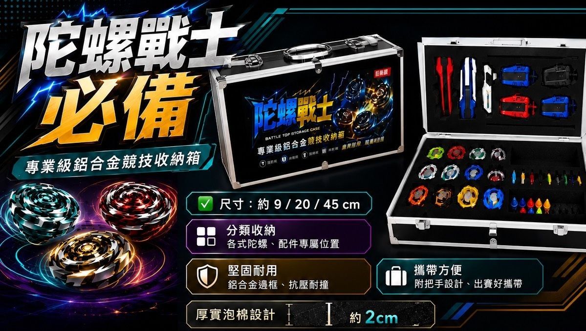 現貨！需單獨出貨！陀螺戰士必備！專業級鋁合金競技收納箱!，這個超商一次一單只能出一個