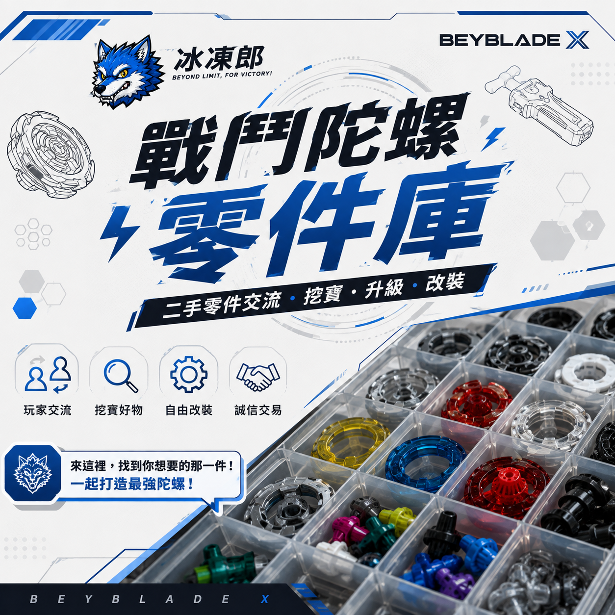 我自己的陀螺零件，基本上都是9成新，有例外會特別標註（下單請詳閱商品描述內容）