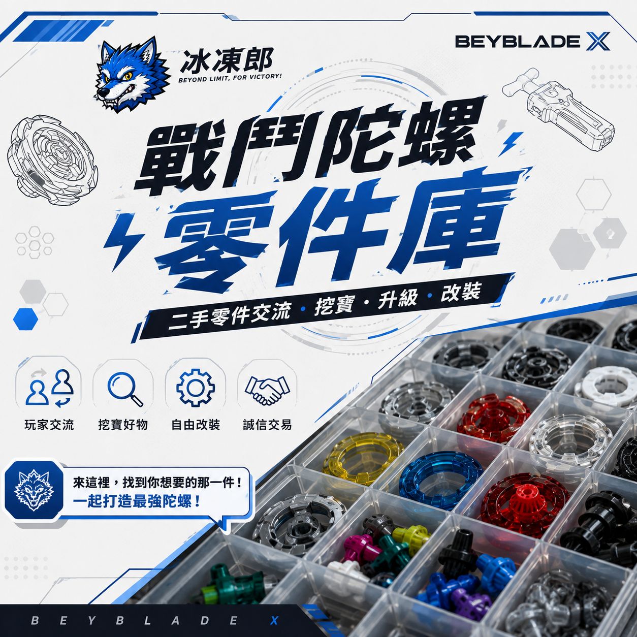 我自己的陀螺零件，基本上都是9成新，有例外會特別標註（下單請詳閱商品描述內容）