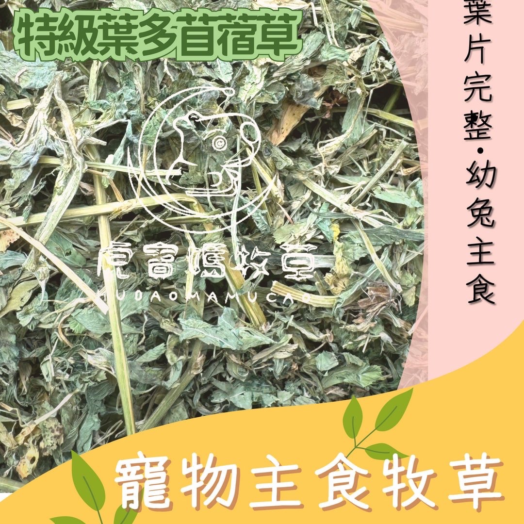 🐯虎寶媽牧草 雙壓縮特級葉多苜蓿草 已過篩500克