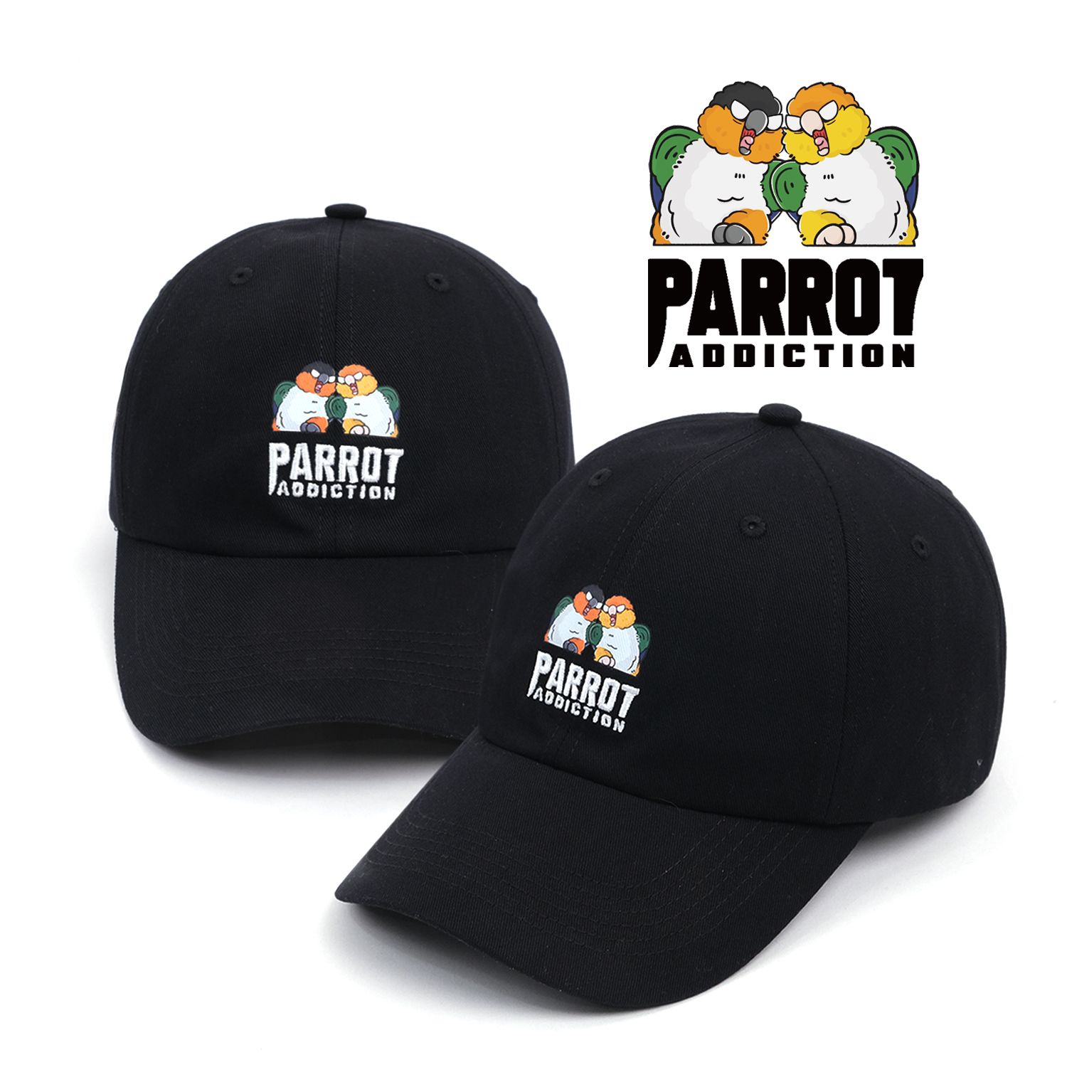 【飛德瑞 X 歐莉亞 X 吾家有鸚初長成】鸚鵡成癮 聯名合作老帽 台灣製 鸚鵡 老帽 原創 防曬 遮陽 棉質老帽 凱克