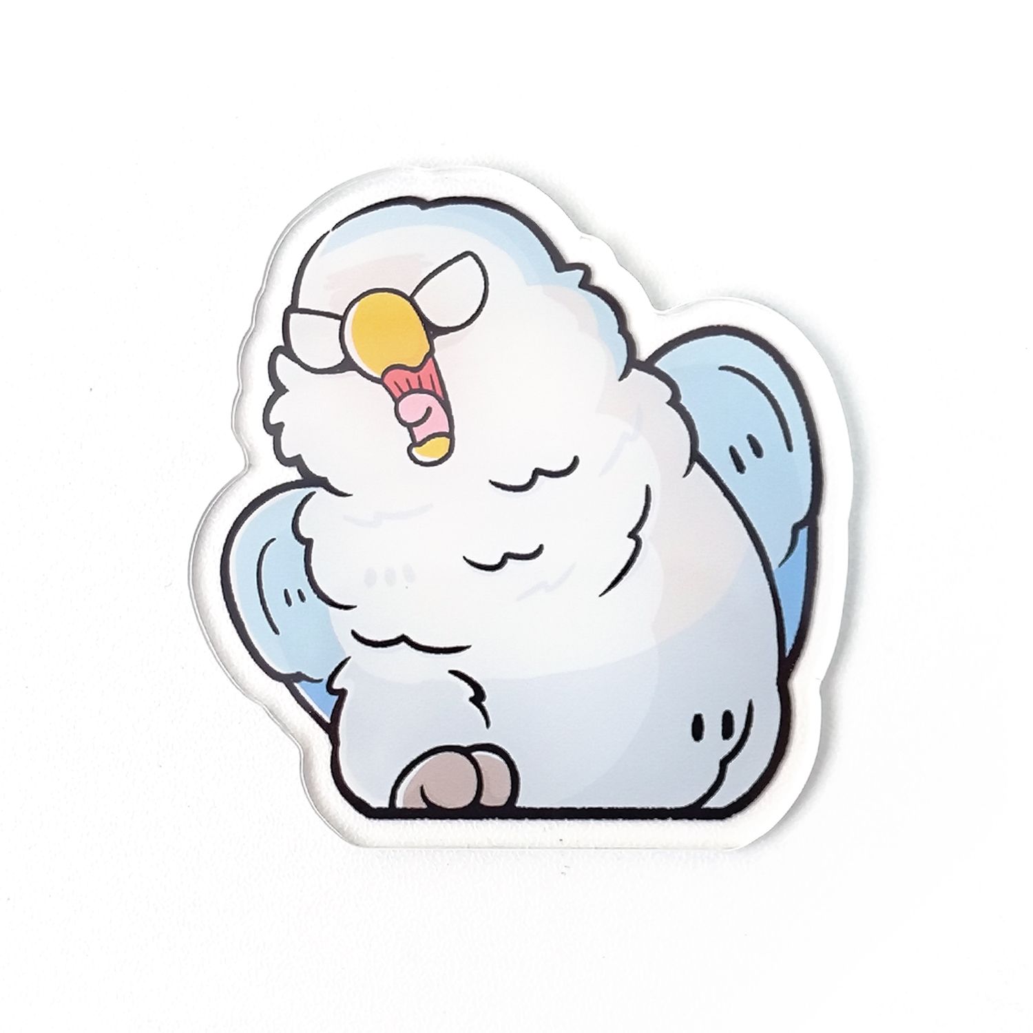 原創 單鳥 我會咬人 鸚鵡鑰匙圈 文創商品 鳥聚紀念品 鸚鵡 凱克 巴丹 鷹頭 可替換 壓克力 雙面鑰匙圈【吾家有鸚】