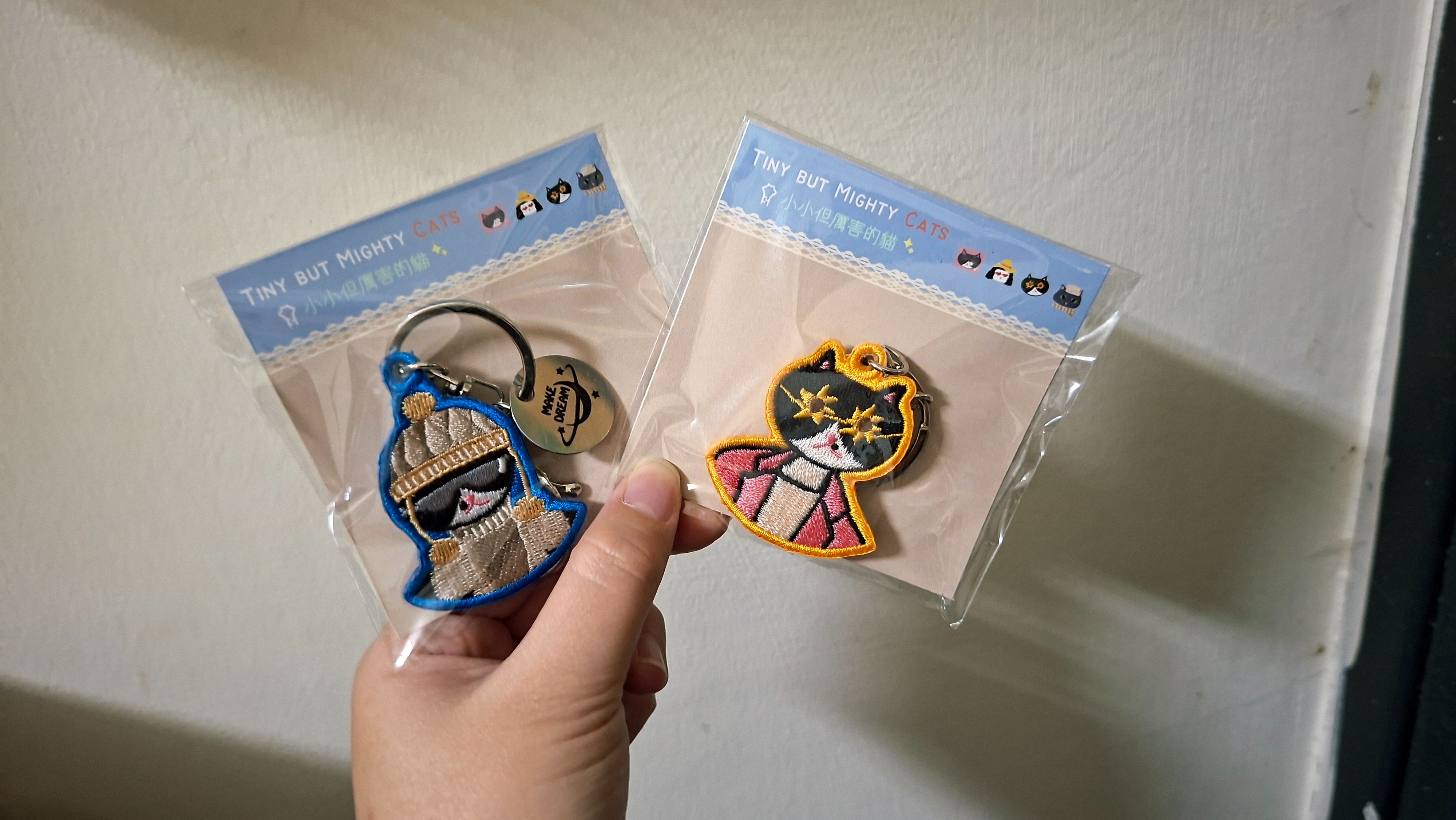 貓貓人刺繡鑰匙圈