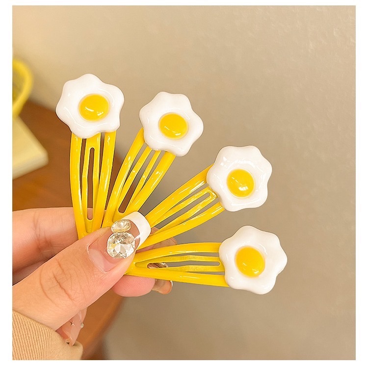 現貨-可愛荷包蛋造型髮夾