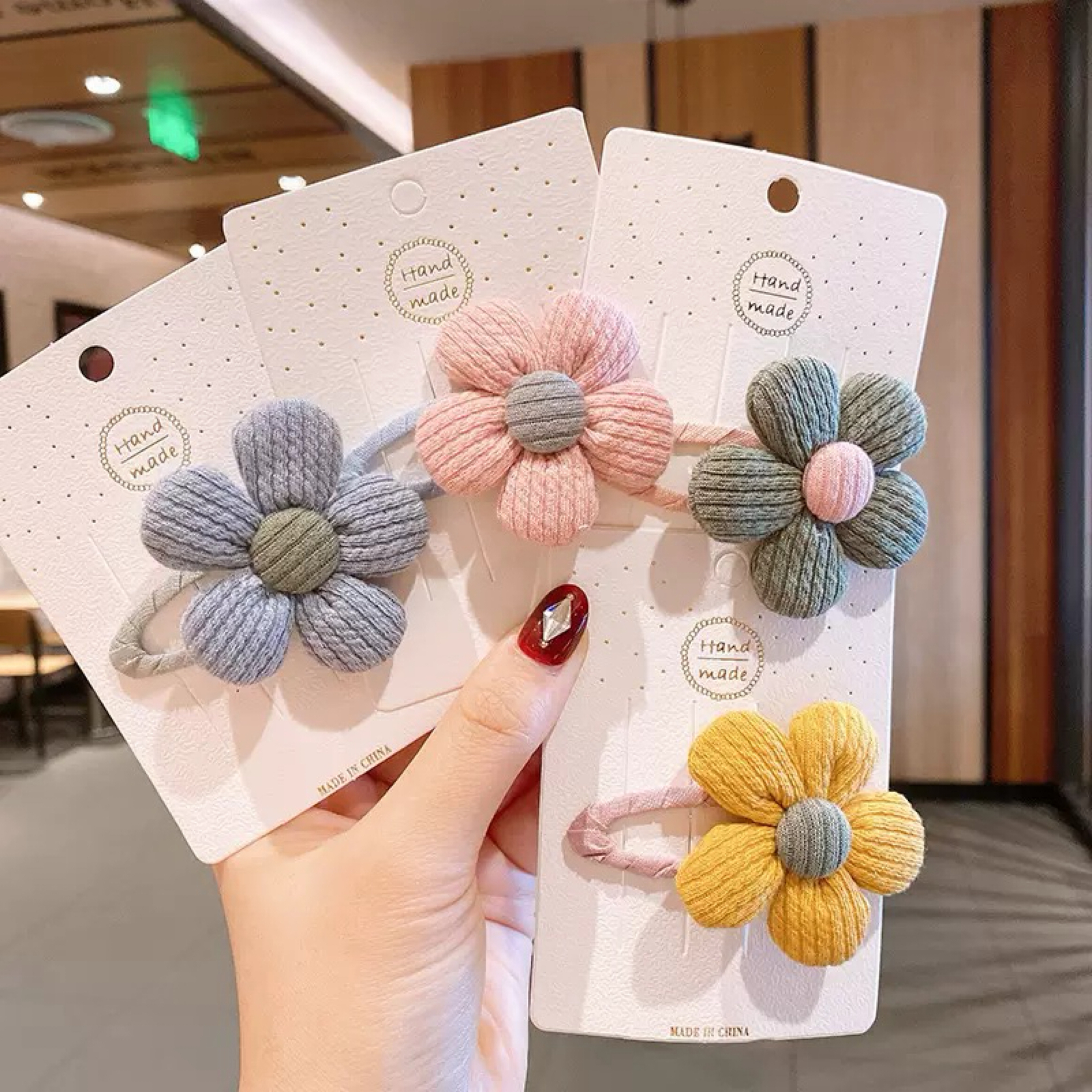 韓版可愛花朵BB髮夾