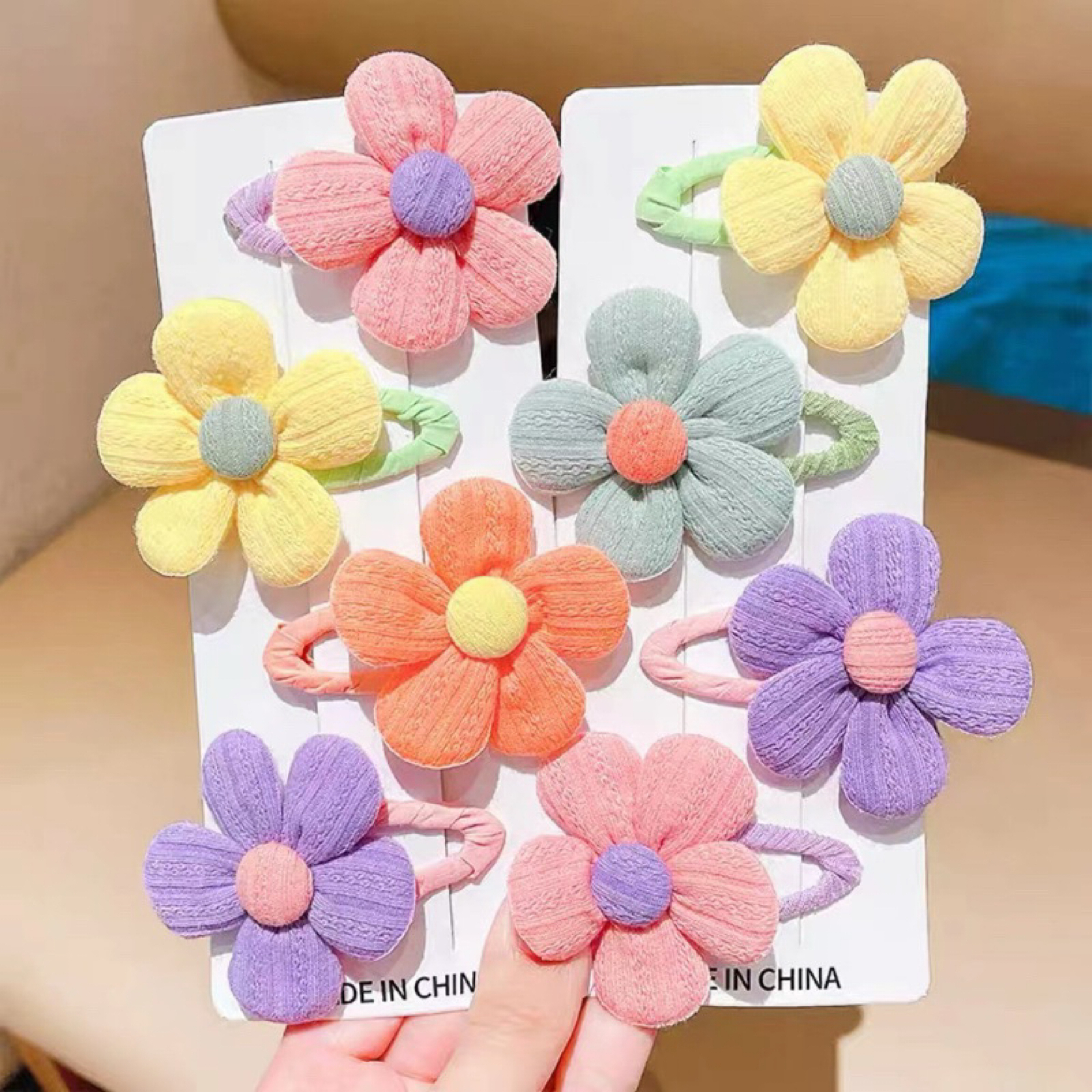 可愛彩色花朵髮夾（7色可選）
