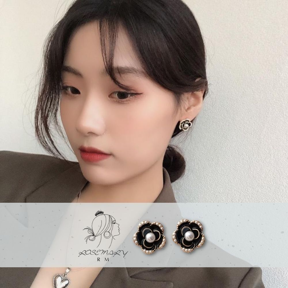 ♛ROSEMAYR♛ 韓版 法式優雅 小香風珍珠花朵耳釘 耳環