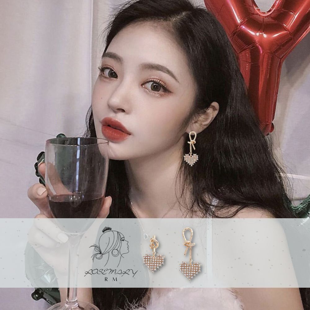 ♛ROSEMAYR♛[LX-0037] 韓版 甜美女神 不規則結繩吊墜愛心耳環