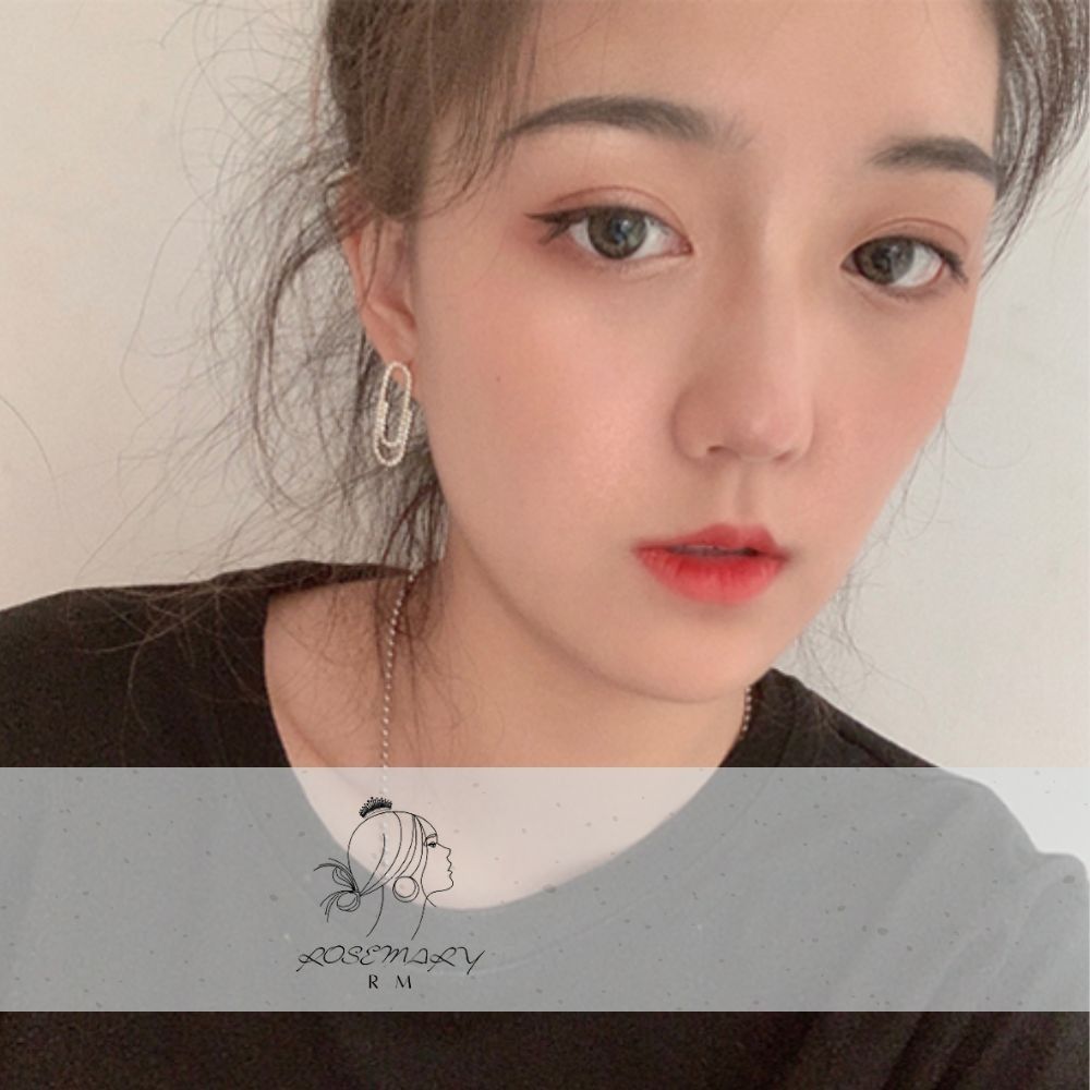 ♛ROSEMAYR♛[LX-0036] 韓版 個性女王 鑲鑽迴紋針造型耳環 耳釘