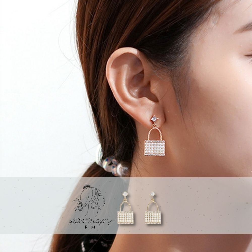 ♛ROSEMAYR♛ [LX-0030]韓版 輕奢名媛 珍珠包包耳環 微瑕疵