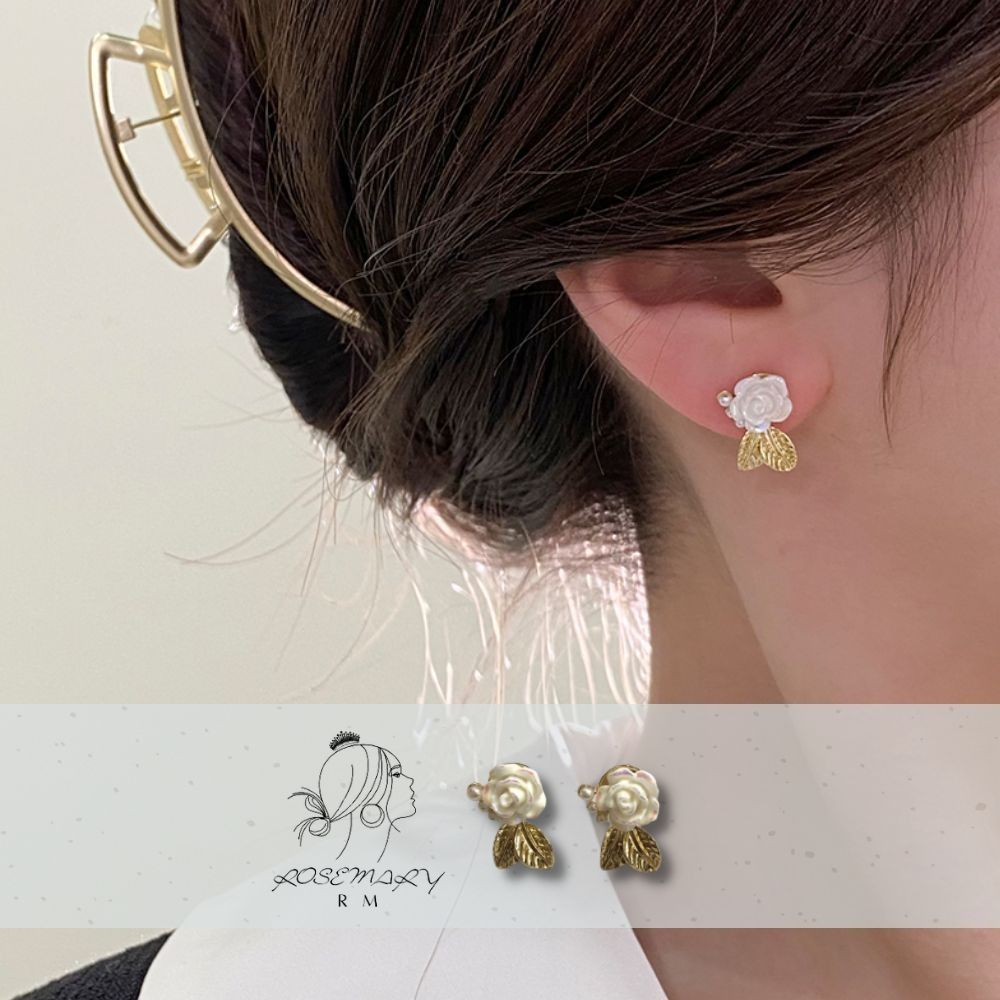 ♛ROSEMAYR♛ 韓版 清新女孩 簡約小白花耳釘 耳環