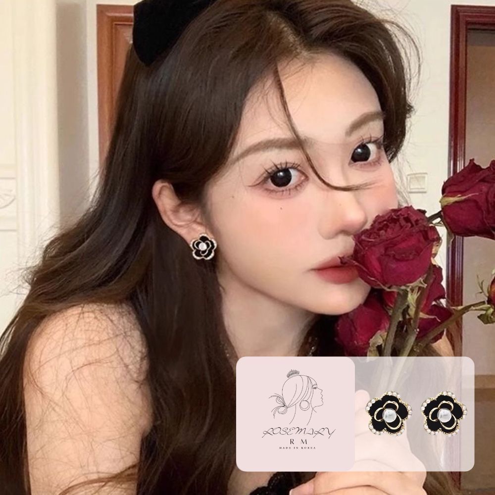 ♛ROSEMAYR♛ 韓版 法式優雅 小香風珍珠花朵耳釘 耳環
