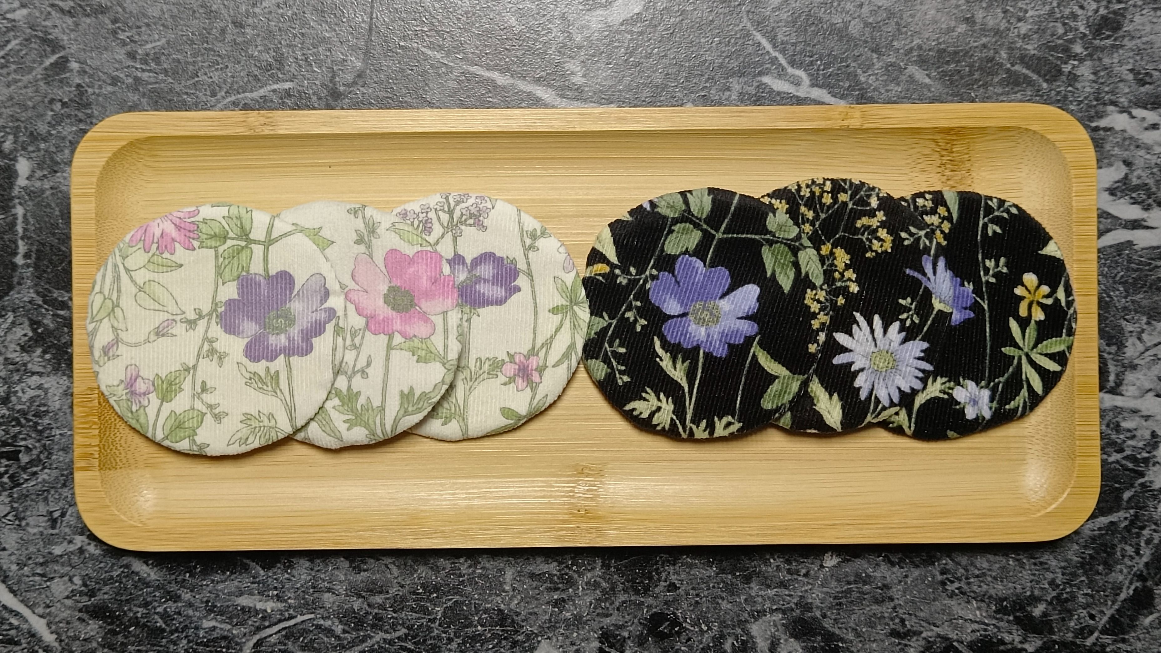 燈芯絨印花貝雷帽