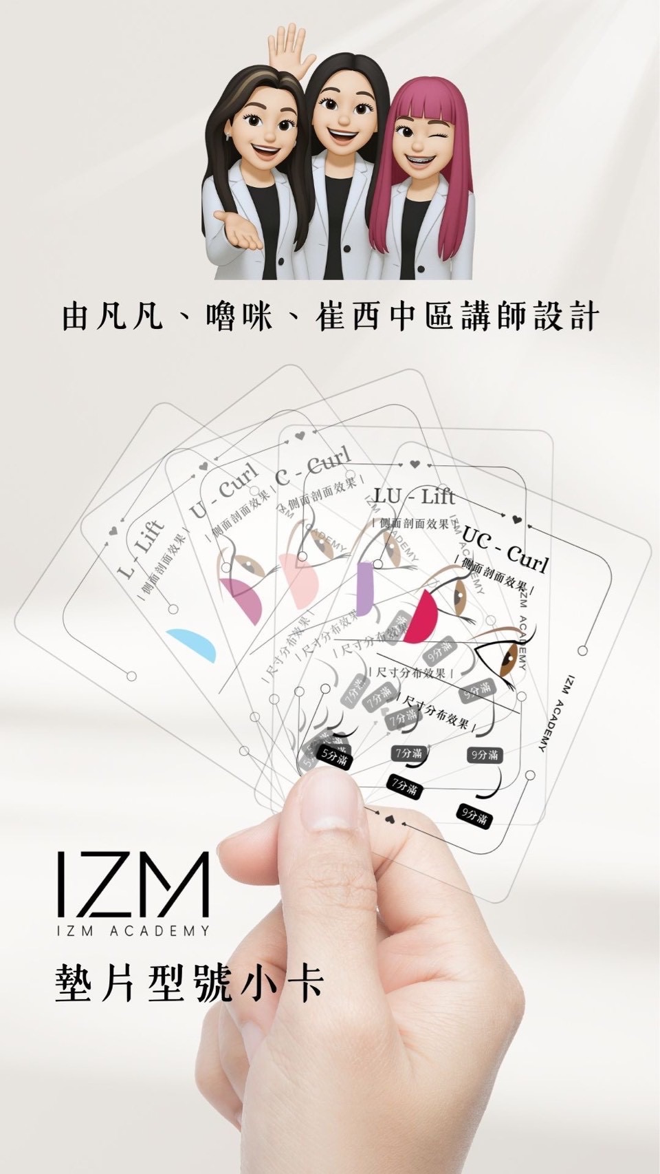 現貨 IZM獨家設計✨墊片型號小卡套組 （教學及顧客溝通都超實用!!!!）