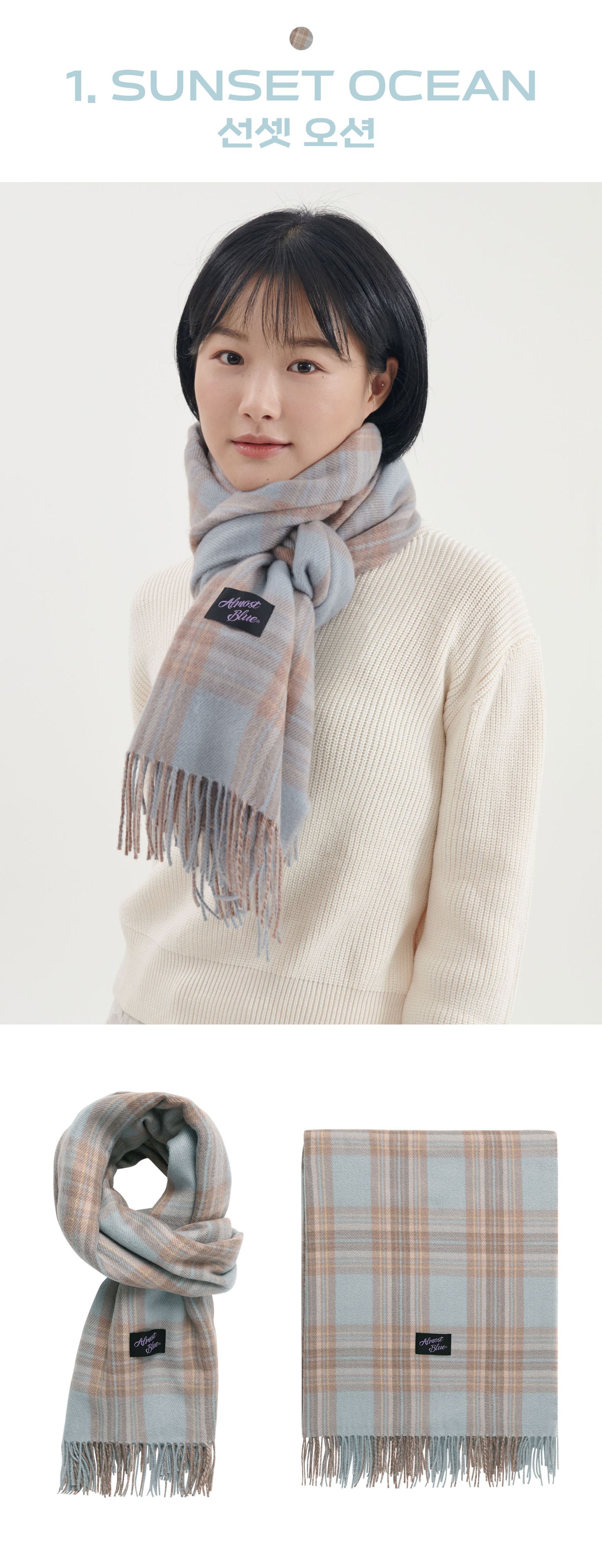 圍巾 BLUSH CHECK MUFFLER