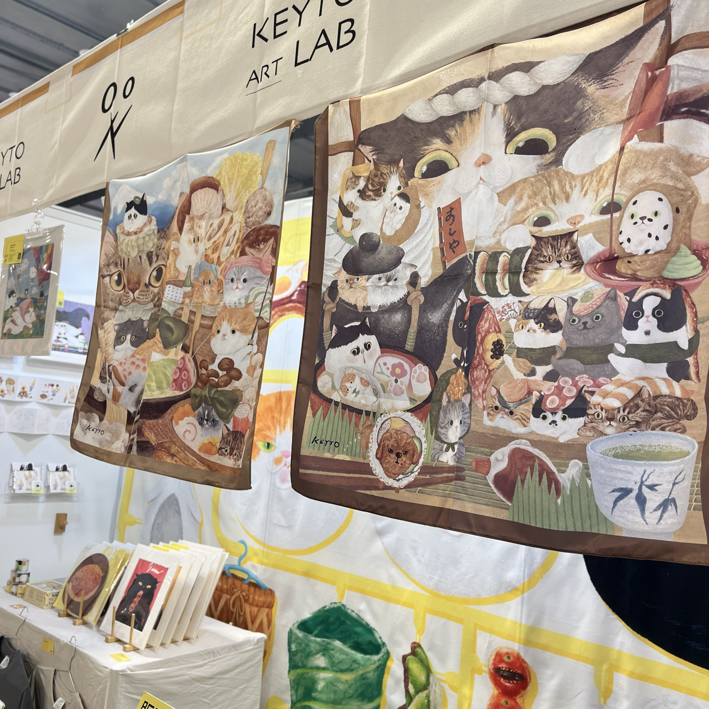 插畫紡絲掛布