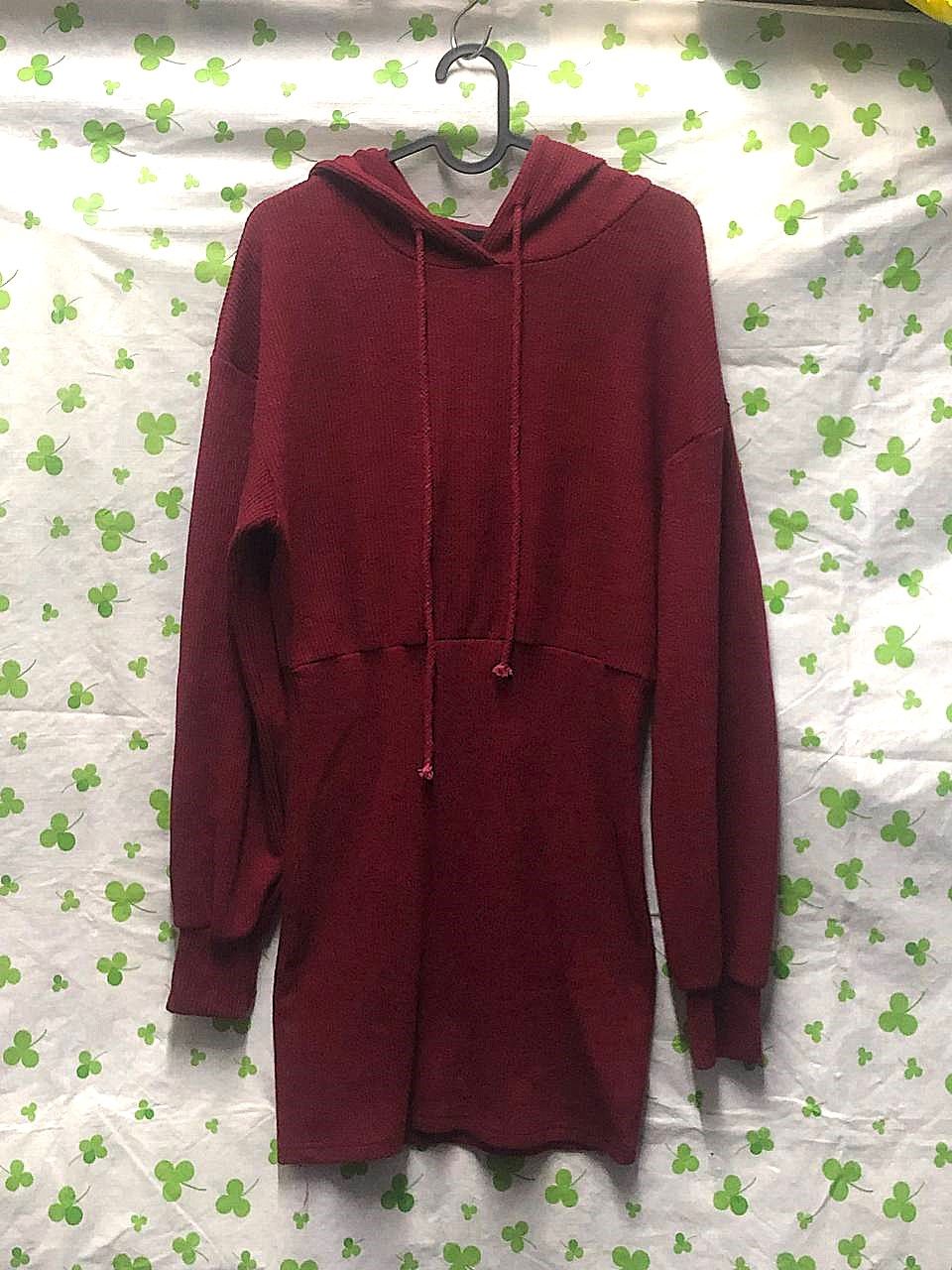 ♛ROSEMAYR♛廠商寄賣-韓風連帽針織收腰連身裙