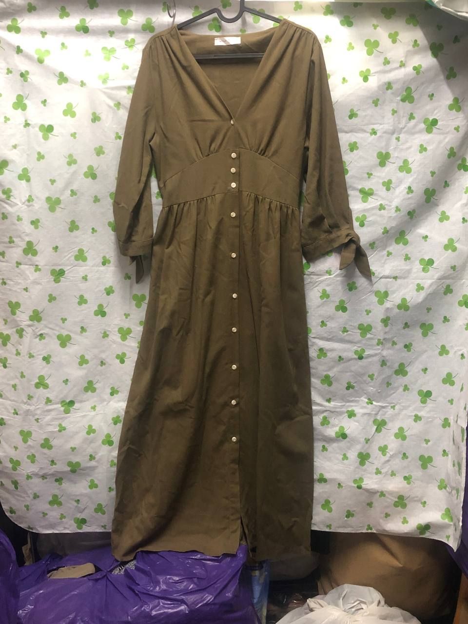 ♛ROSEMAYR♛廠商寄賣-韓版法式宮延風V領排扣連身裙