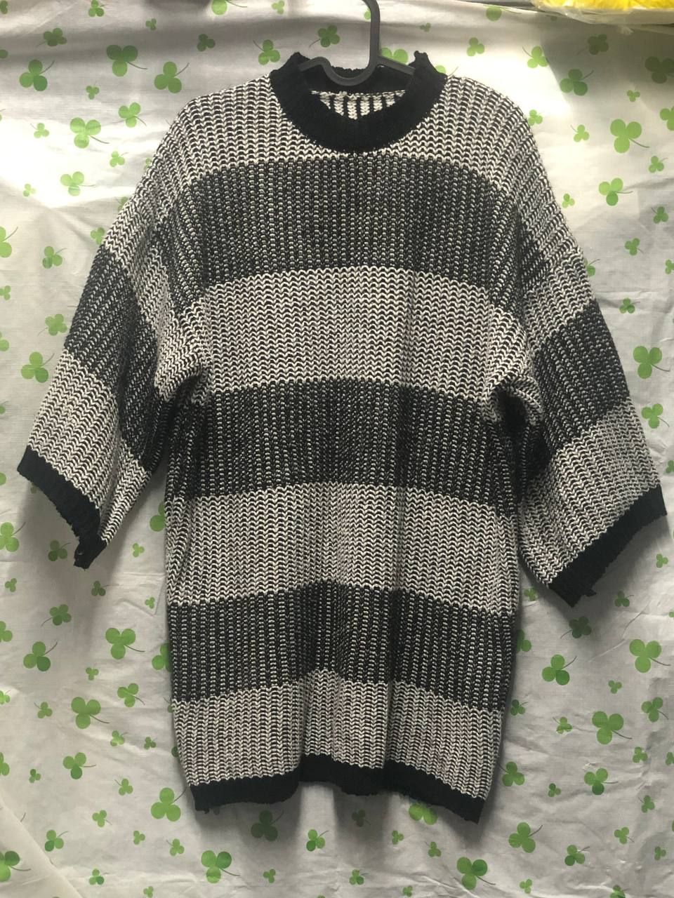 ♛ROSEMAYR♛廠商寄賣-古著慵懶風條紋針織七分袖上衣