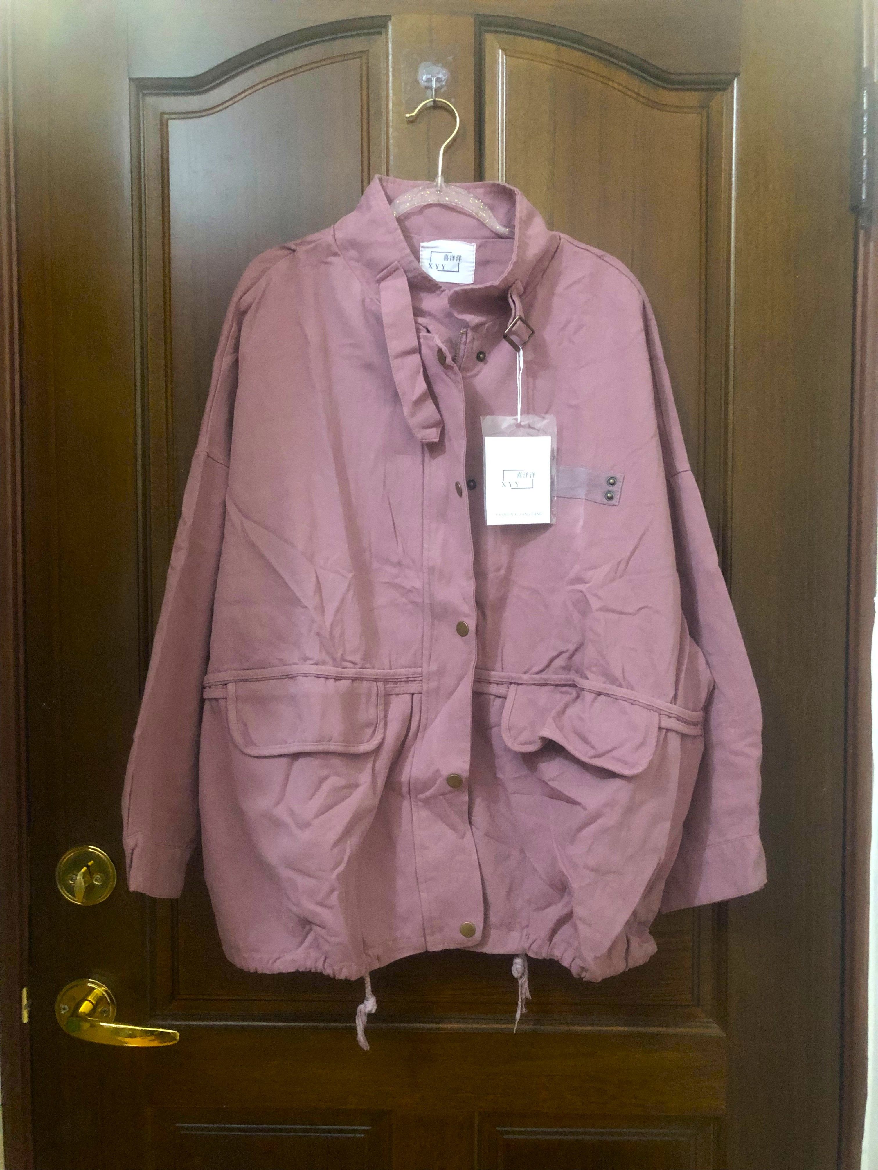 ♛ROSEMAYR♛廠商寄賣-Y4790韓版百搭粉色下擺抽繩外套