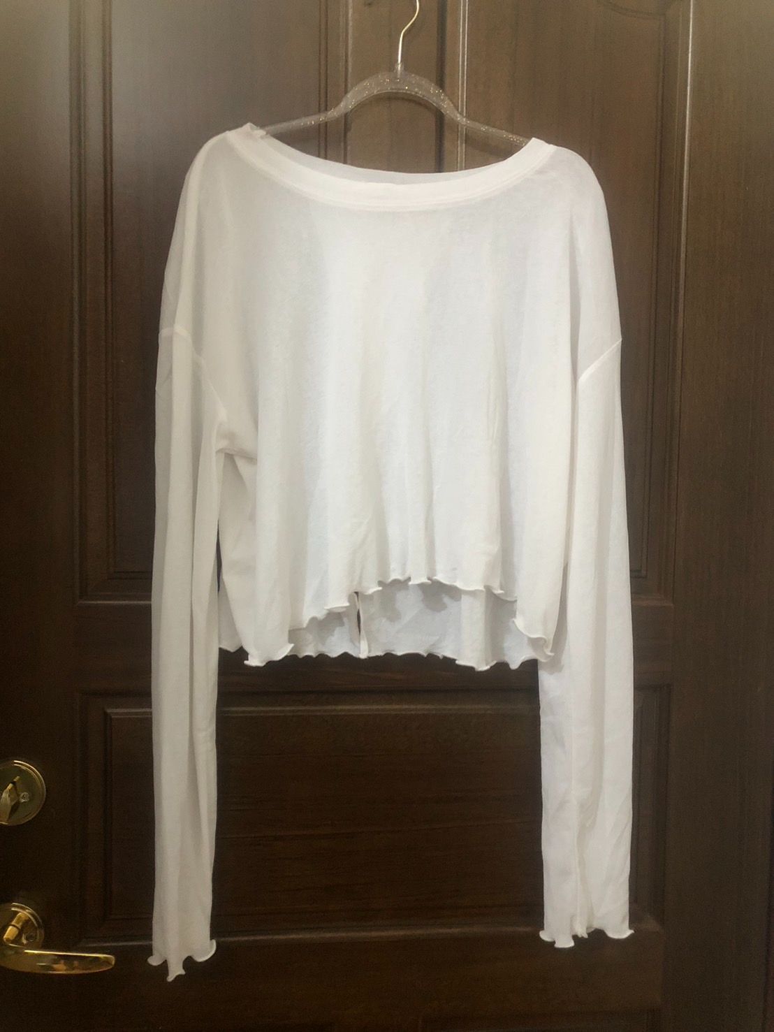 ♛ROSEMAYR♛廠商寄賣-Y1118韓款夏季女孩露背交叉長袖上衣