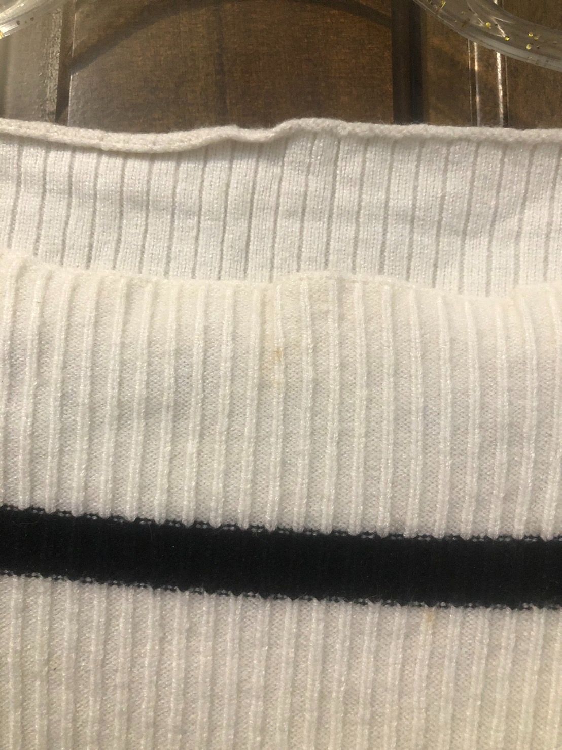 ♛ROSEMAYR♛廠商寄賣-G2344韓系一字肩撞色條紋針織上衣 展示品