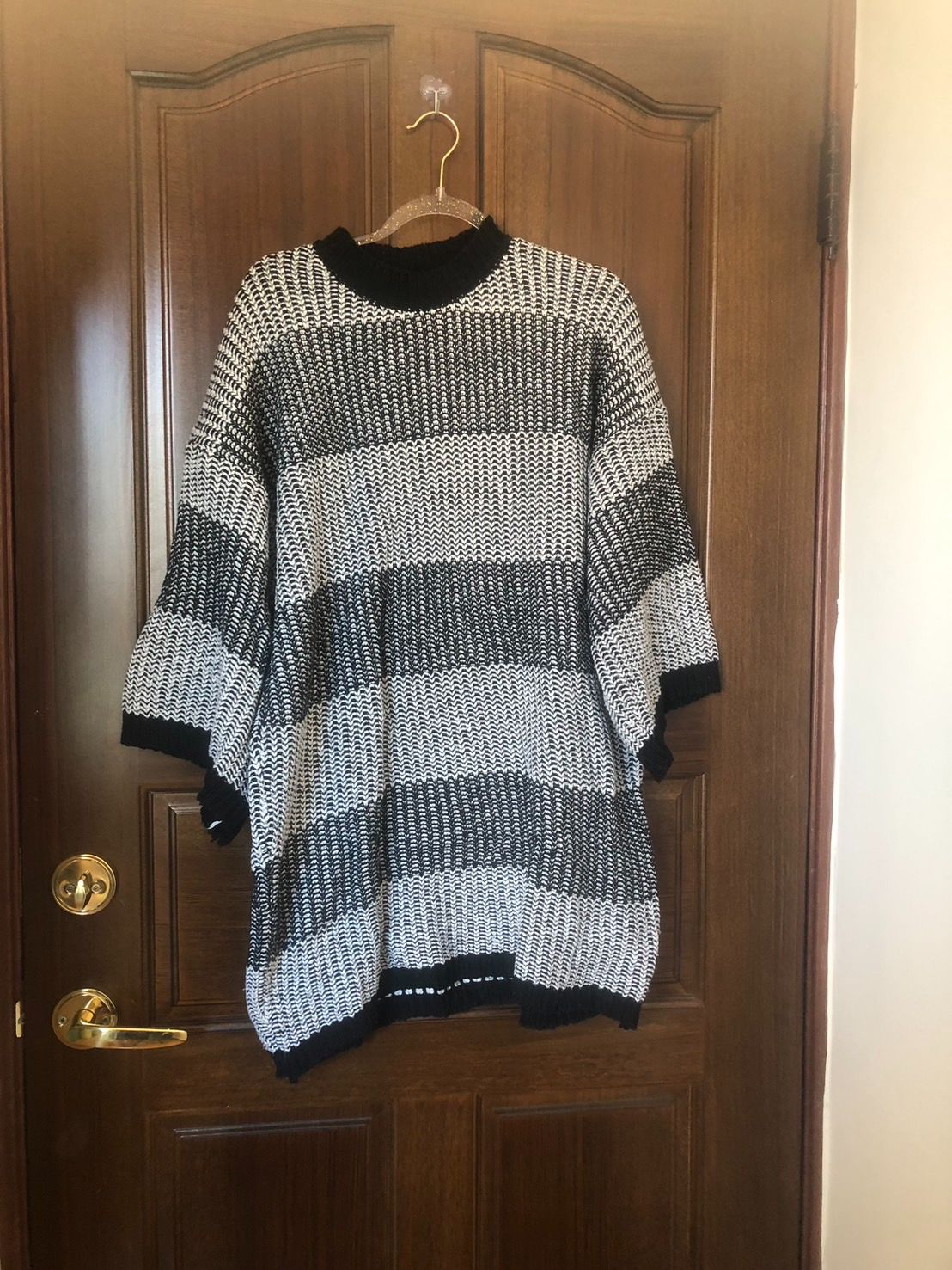 ♛ROSEMAYR♛廠商寄賣-J0257古著慵懶風條紋針織七分袖上衣