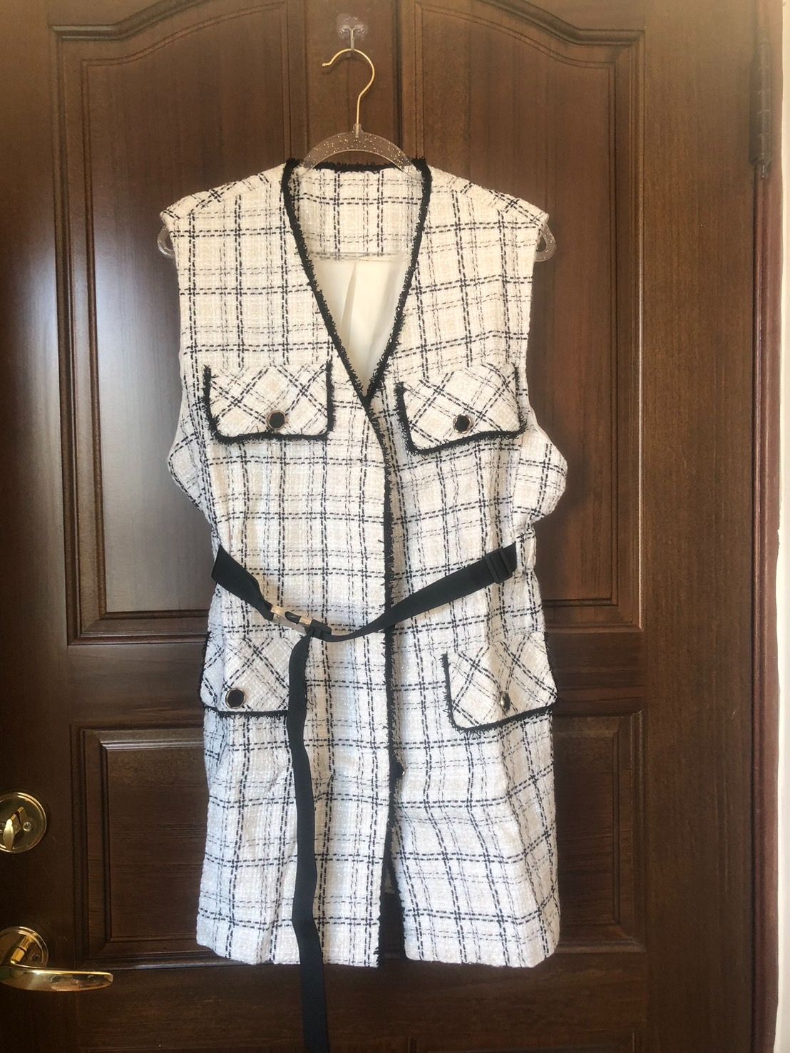 ♛ROSEMAYR♛廠商寄賣-J3858小香風毛呢收腰長背心