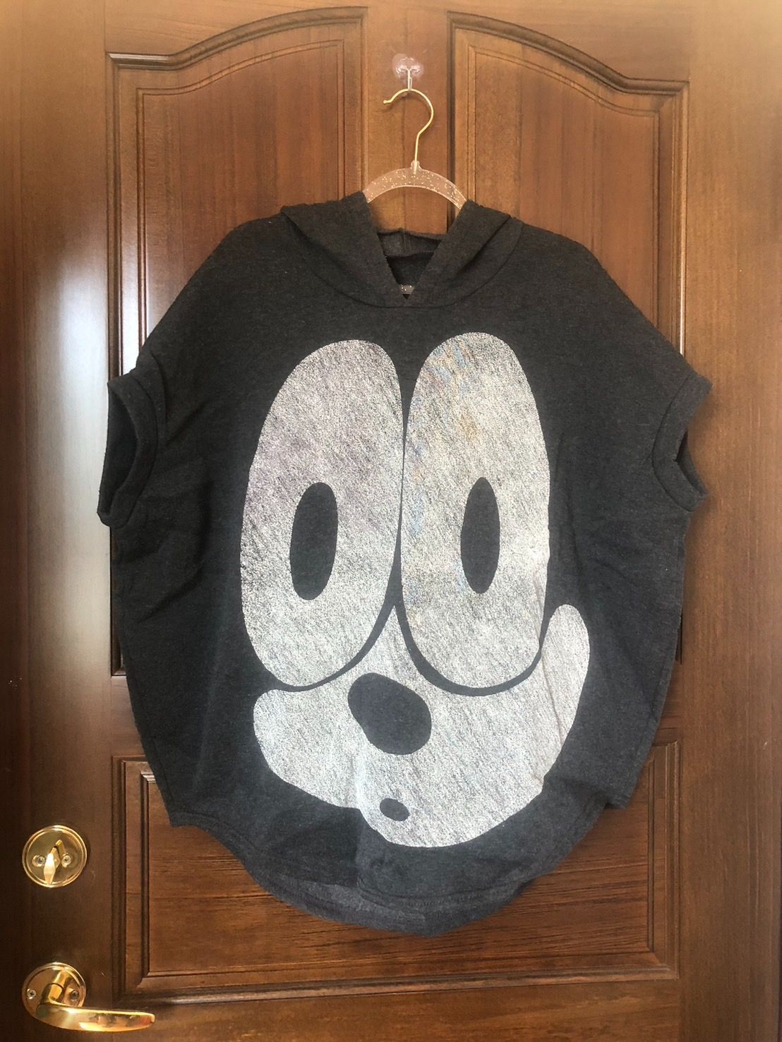 ♛ROSEMAYR♛廠商寄賣-A04-9102灰色米奇連帽斗篷上衣 展示品