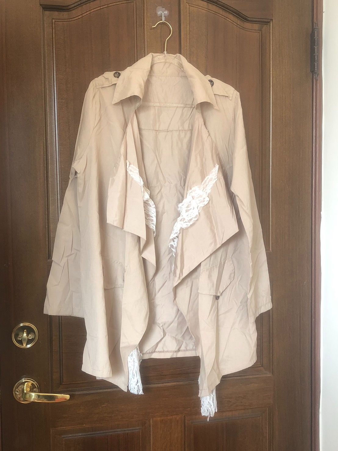 ♛ROSEMAYR♛廠商寄賣-A03-302卡其色蕾絲拼接外套 展示品