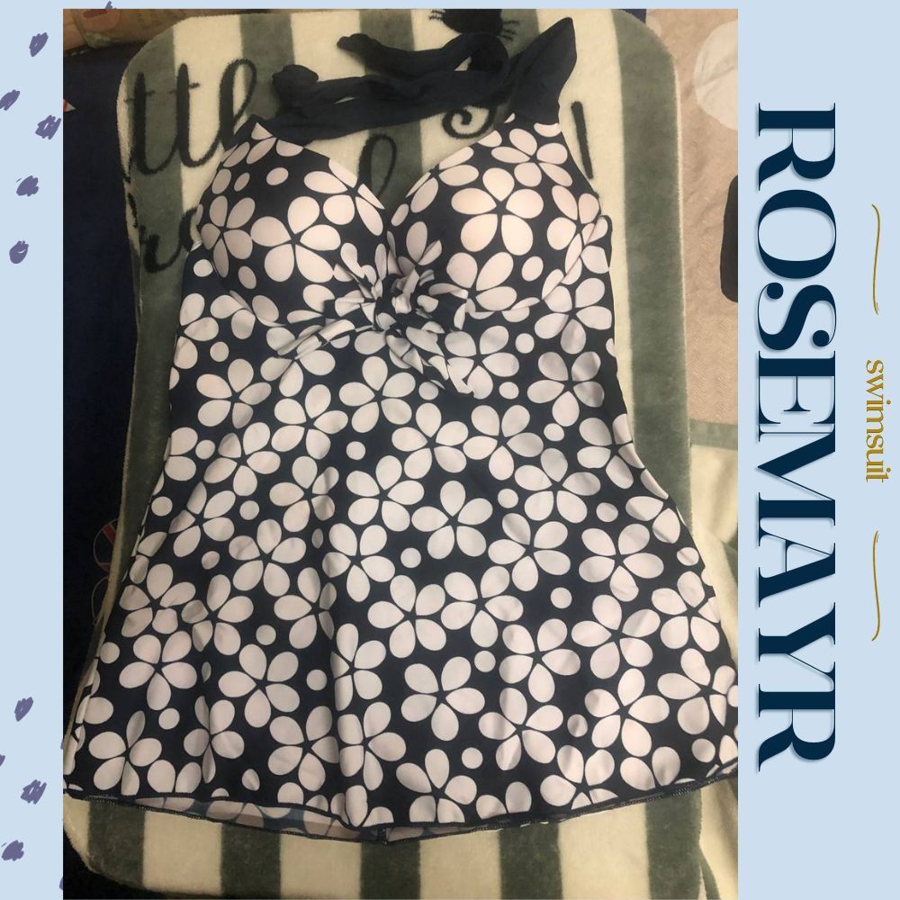♛ROSEMAYR♛廠商寄賣-花瓣印花綁帶上衣泳裝 M/L NG商品