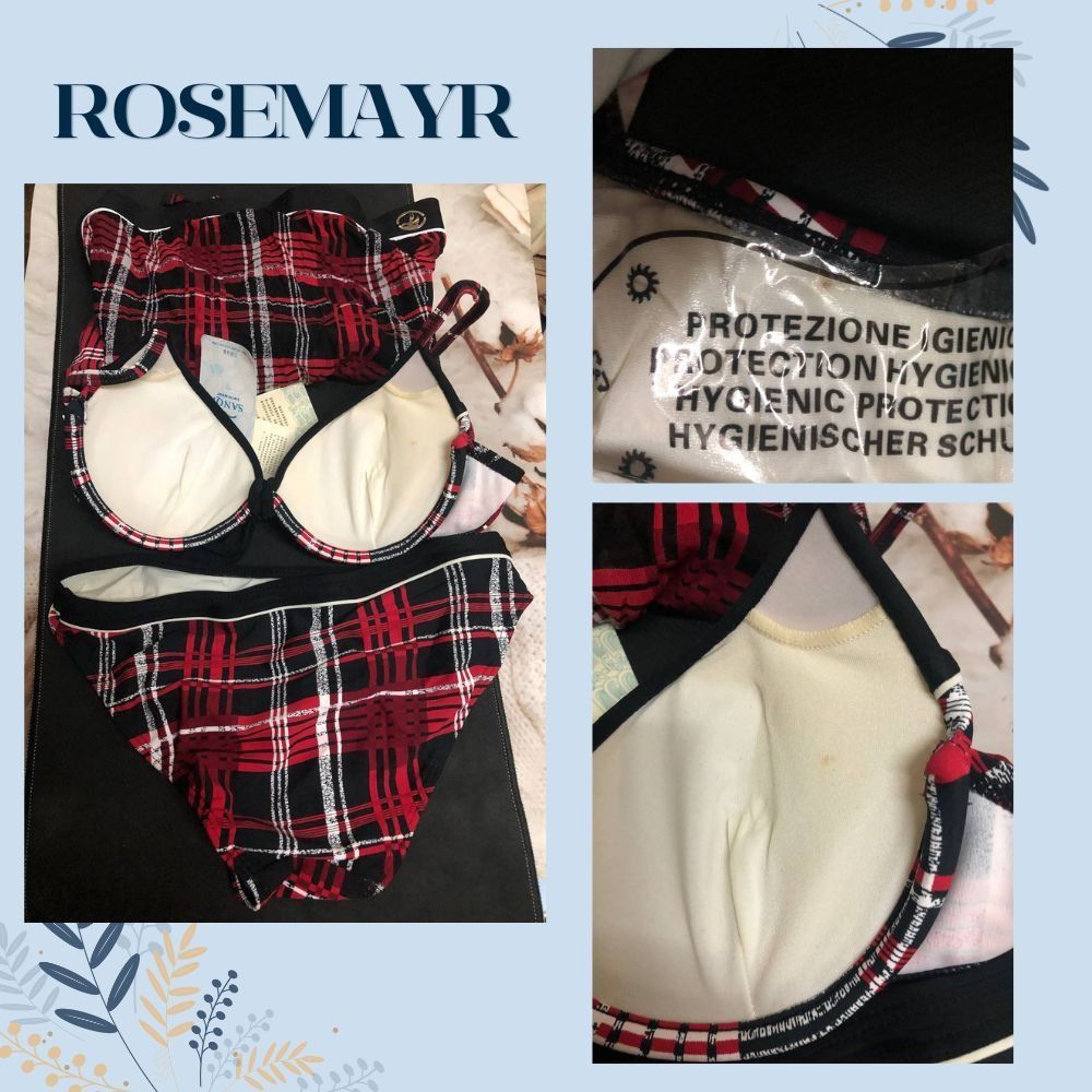♛ROSEMAYR♛廠商寄賣-紅色格紋三件式泳裝 L碼 展示品