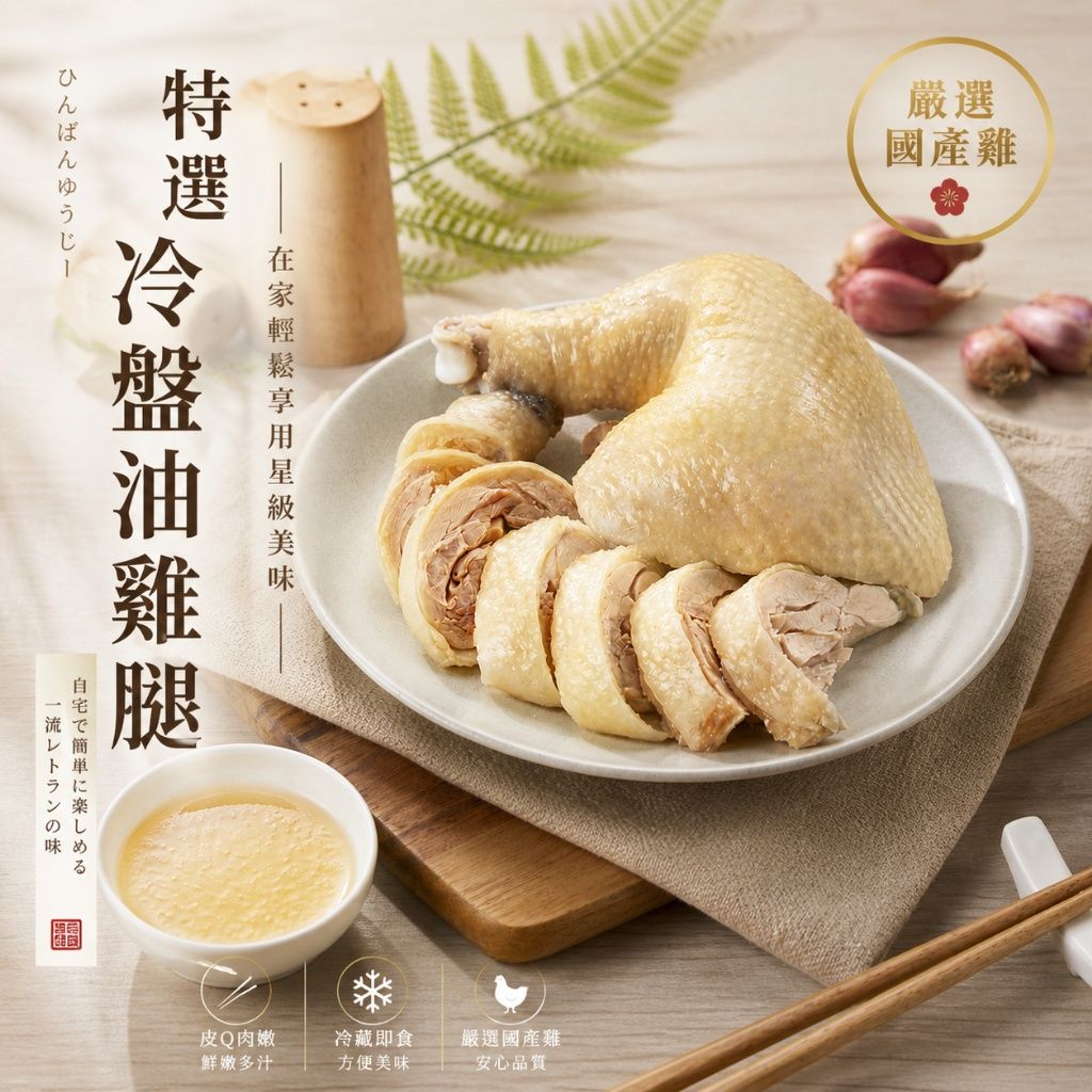 【樂廚】（冷凍）特選冷盤油雞腿400g