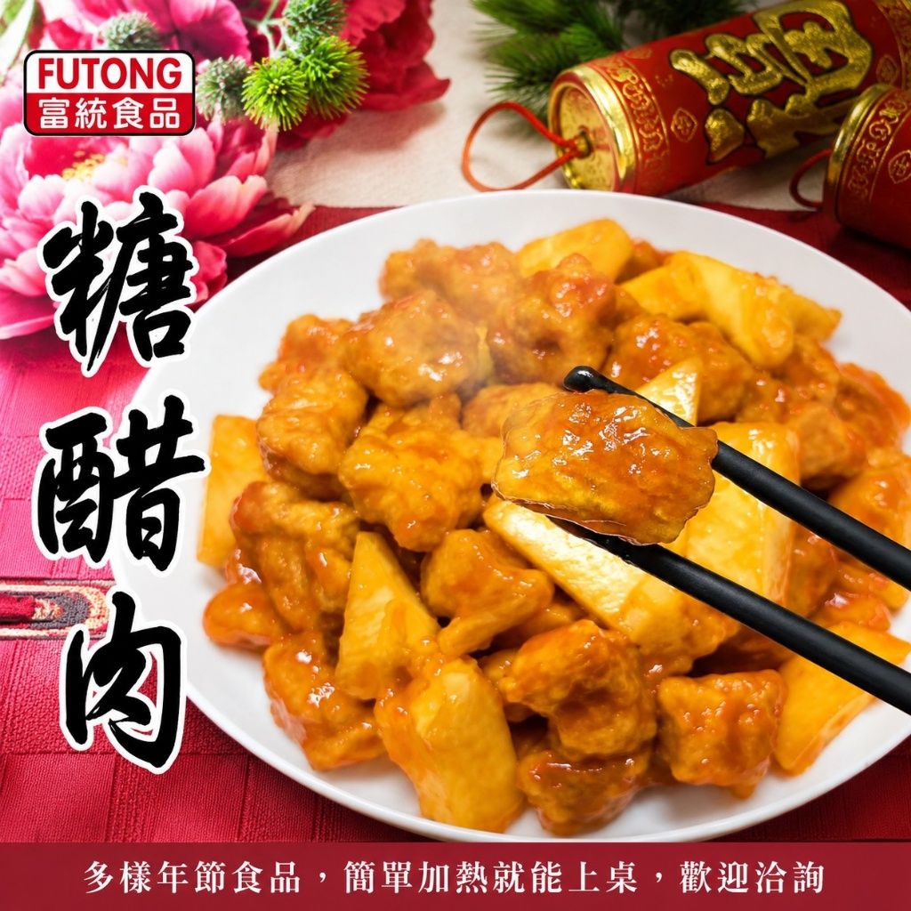 【樂廚】（冷凍）富統糖醋肉220g/包