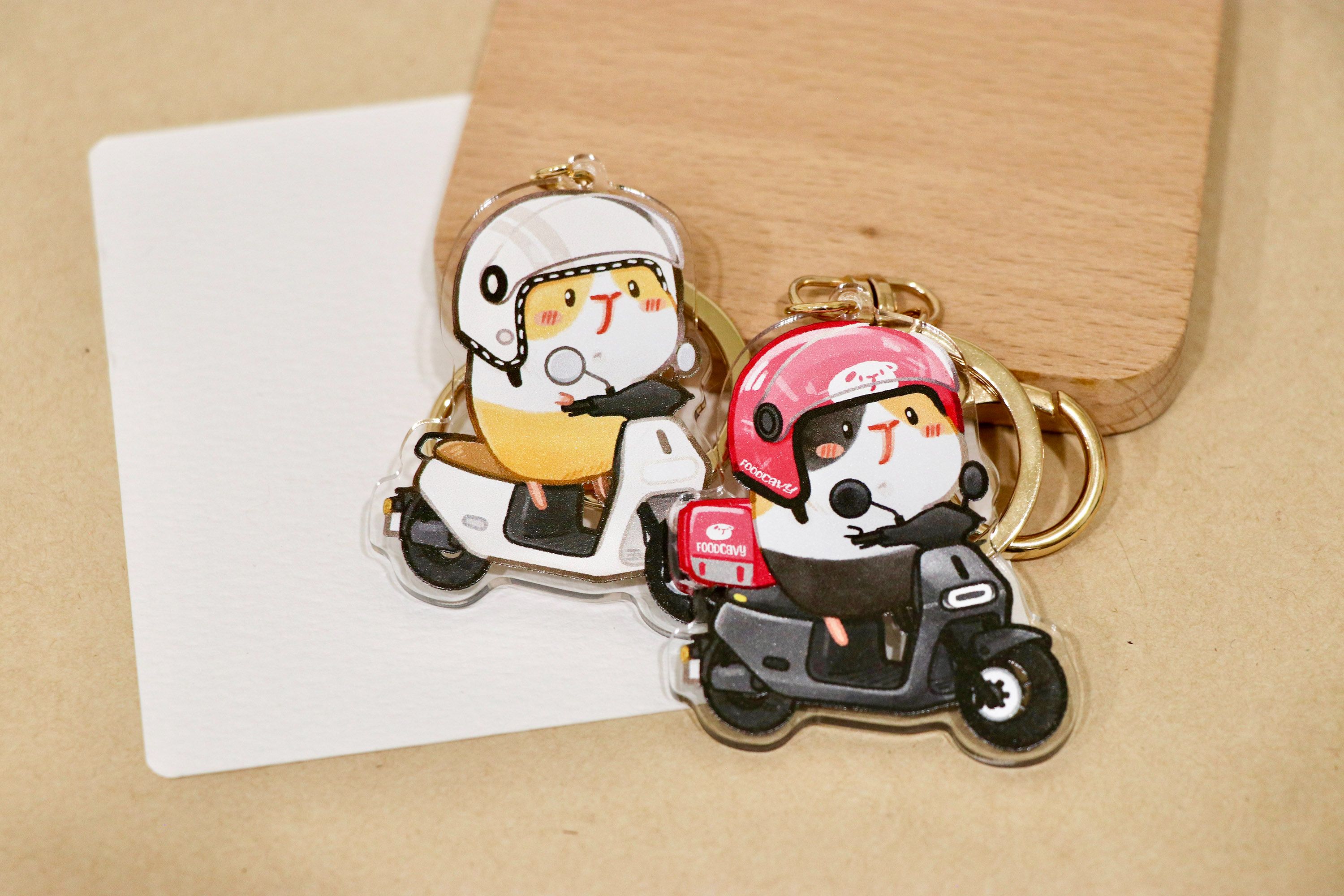 新品｜騎車車鎖匙圈 還有豬豬外送!?