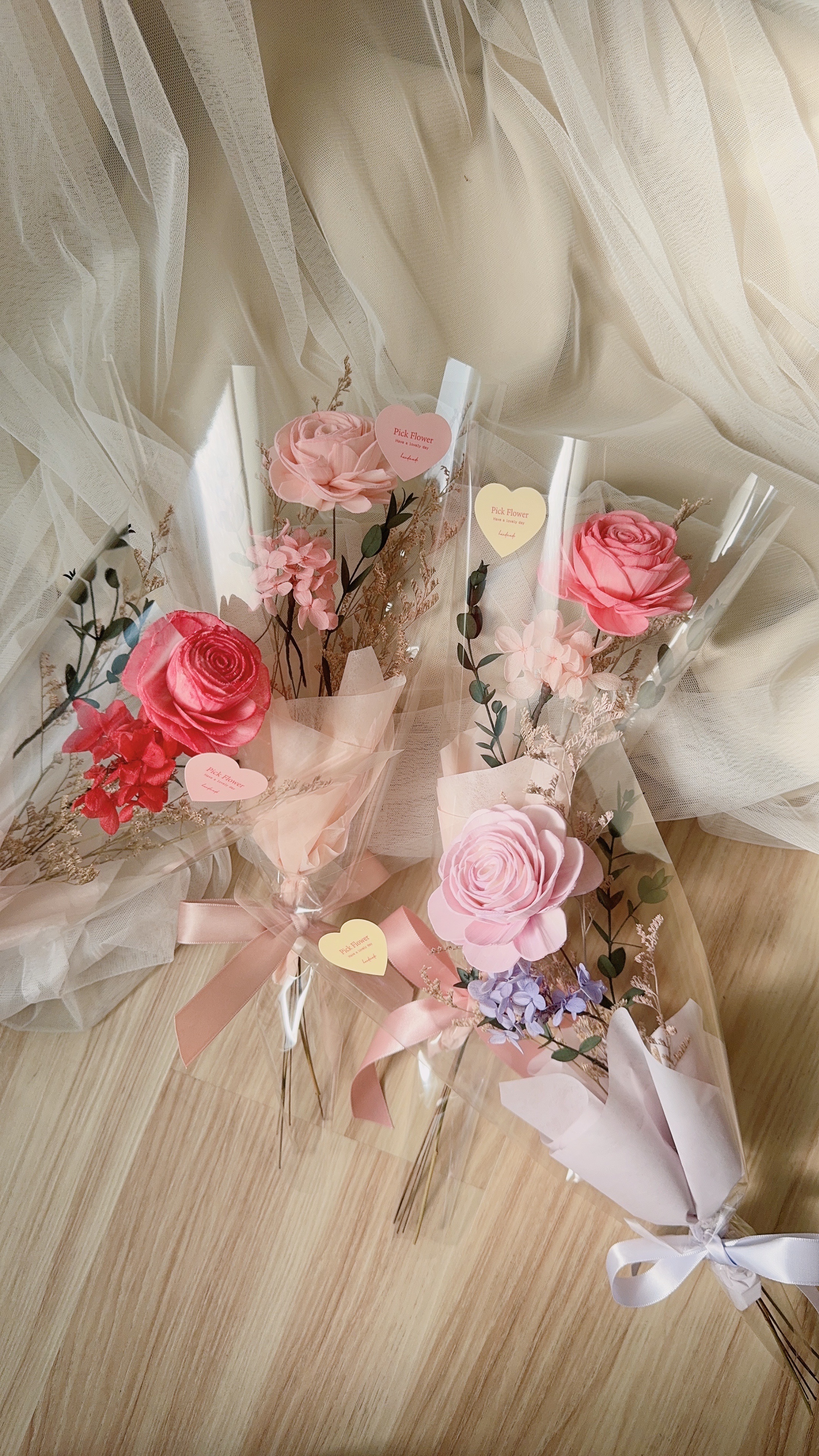 ♡擴香玫瑰揀花設計款，並附情人節限定禮袋