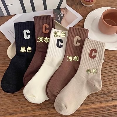 大C中筒襪-五色各一