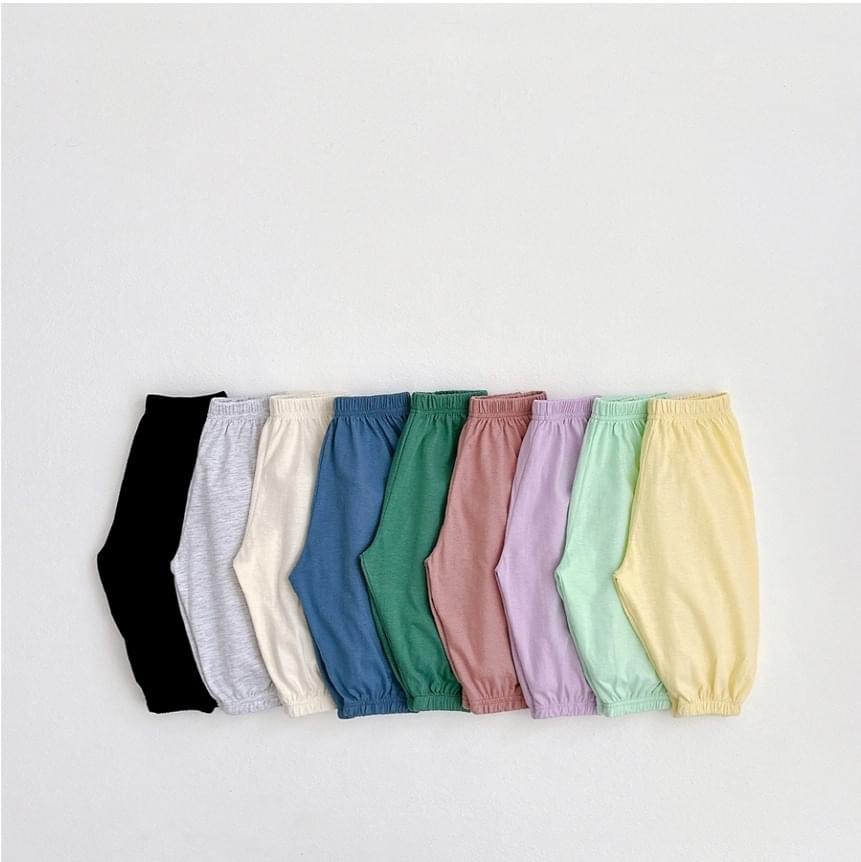 正韓 vivid-i 素色薄棉質縮口褲