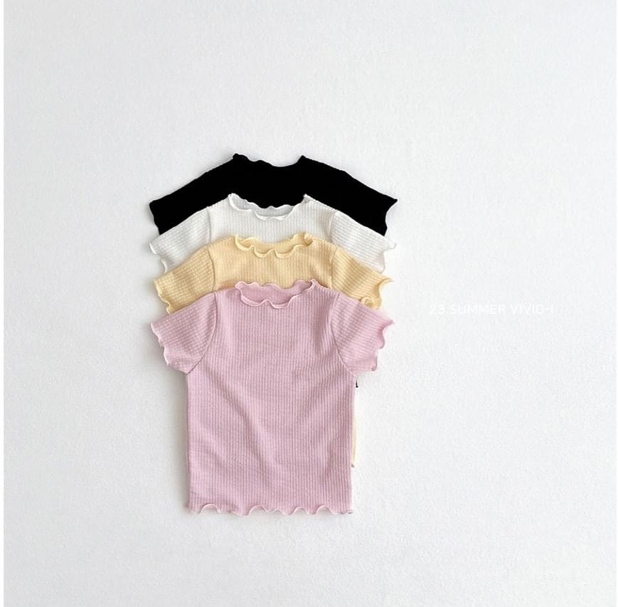 正韓vivid-i 捲邊邊坑條上衣