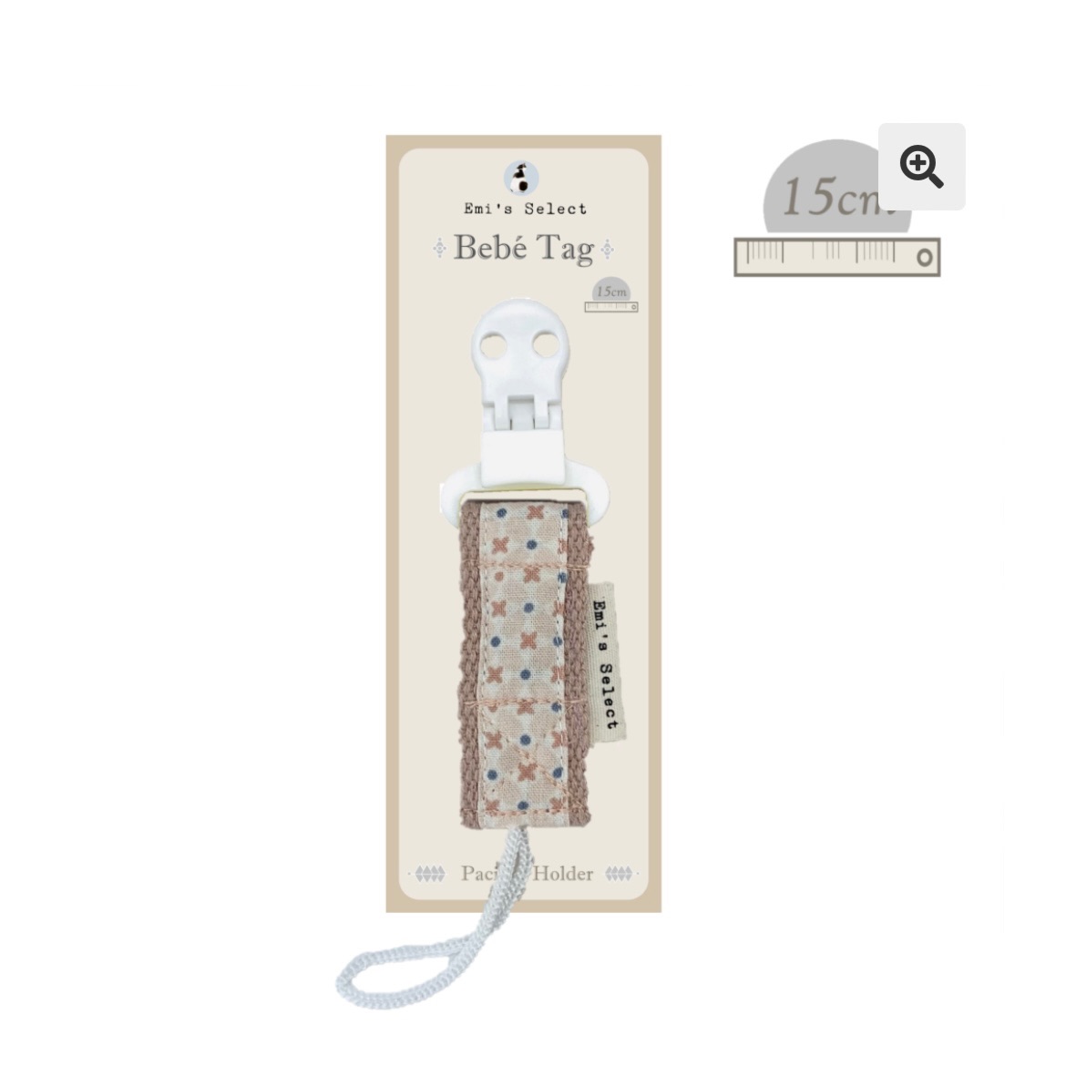 Emi’s Select-*Bebé Tag* 雙花設計織帶奶嘴鍊夾
