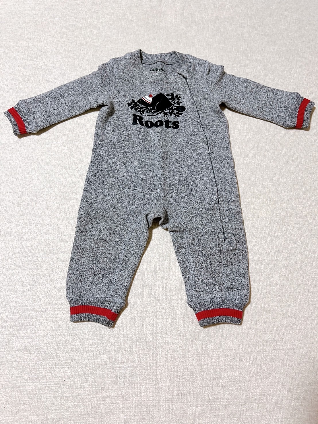 roots 灰色有機棉連身衣