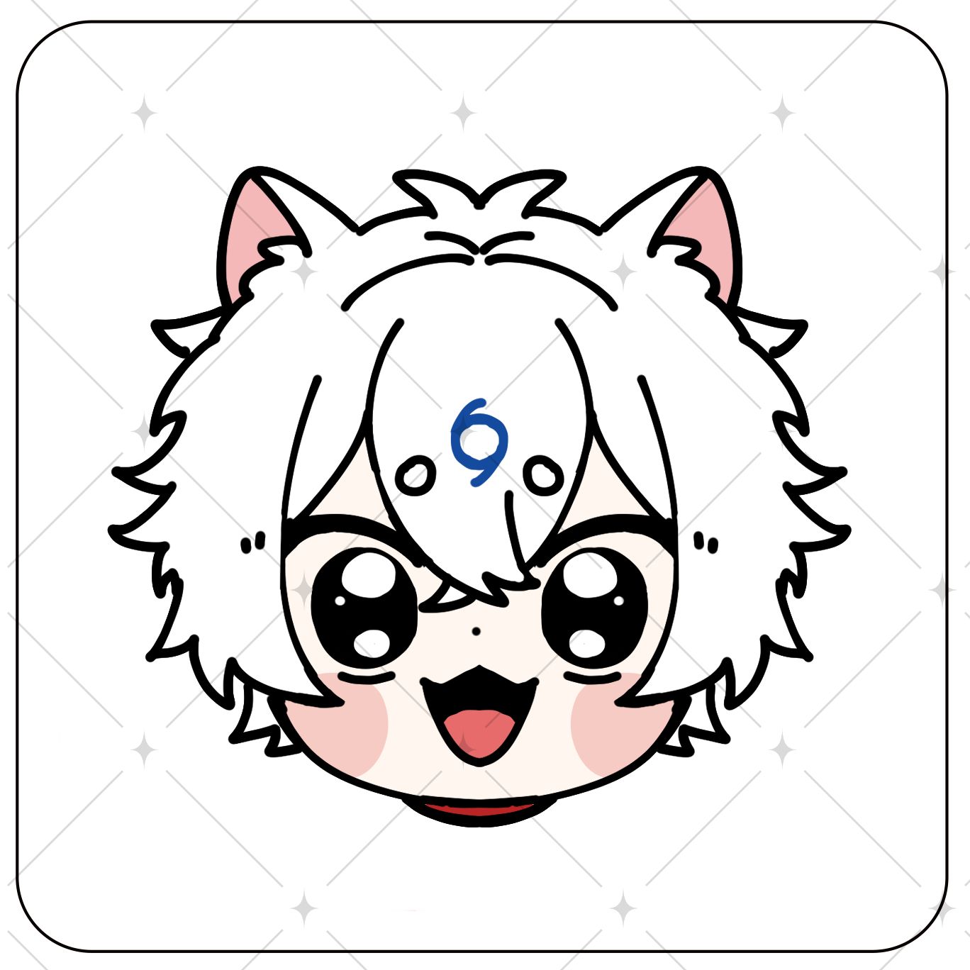【颱風擬人系列 】小犬 彩色光芒唷咧唷咧唷鍵帽吊飾