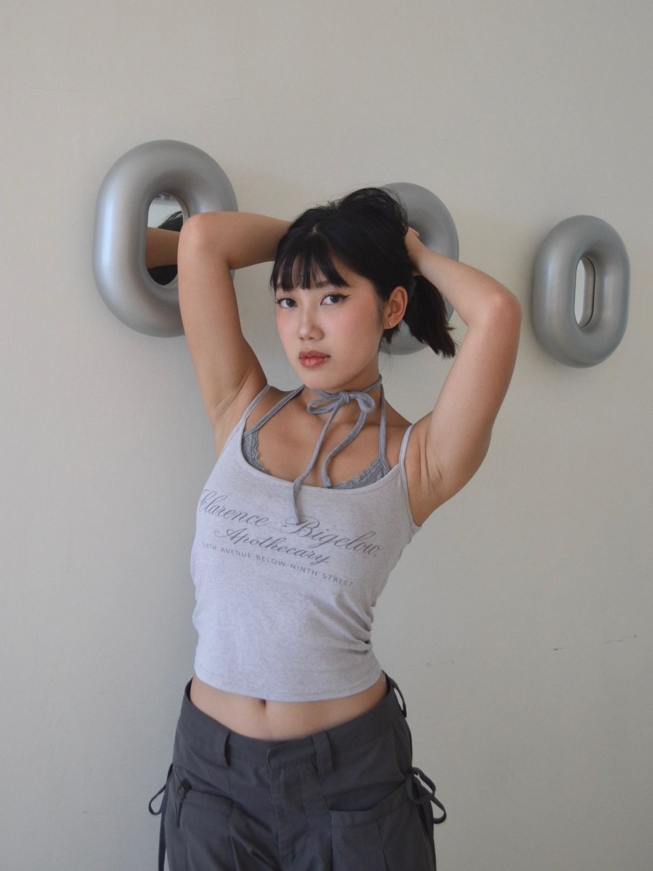 純欲假兩件掛脖bratop 背心