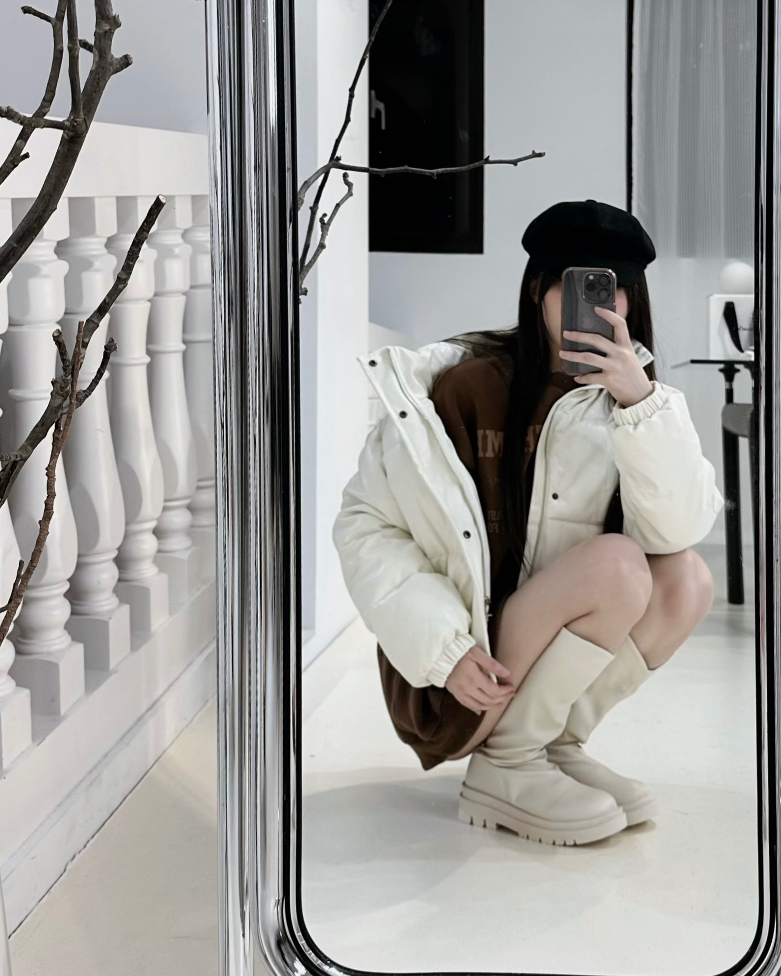 芊芊實拍 V口長靴 僅試穿拍照 38碼